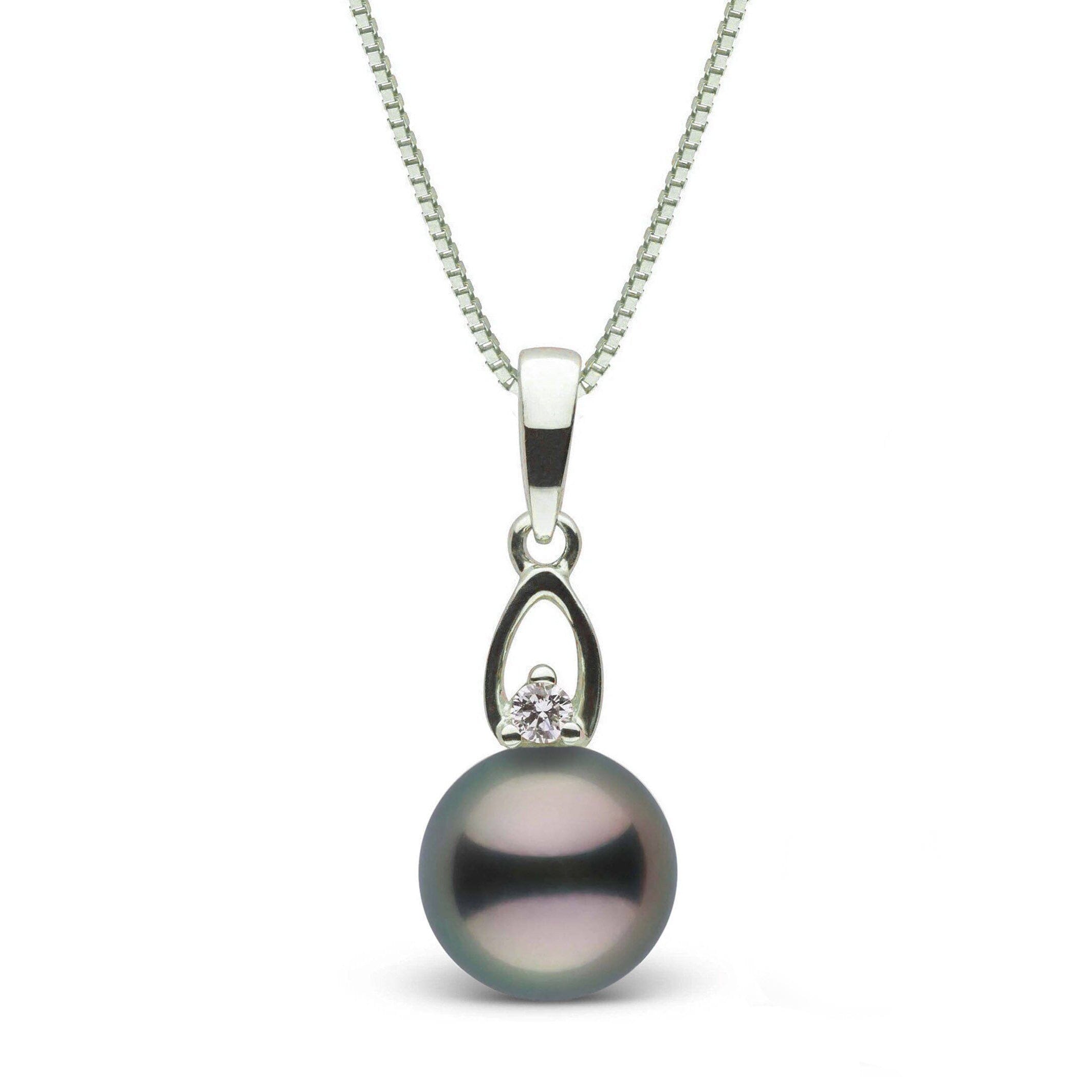 Juliet Collection 8.0-9.0 mm Tahitian Pearl and Diamond Pendant