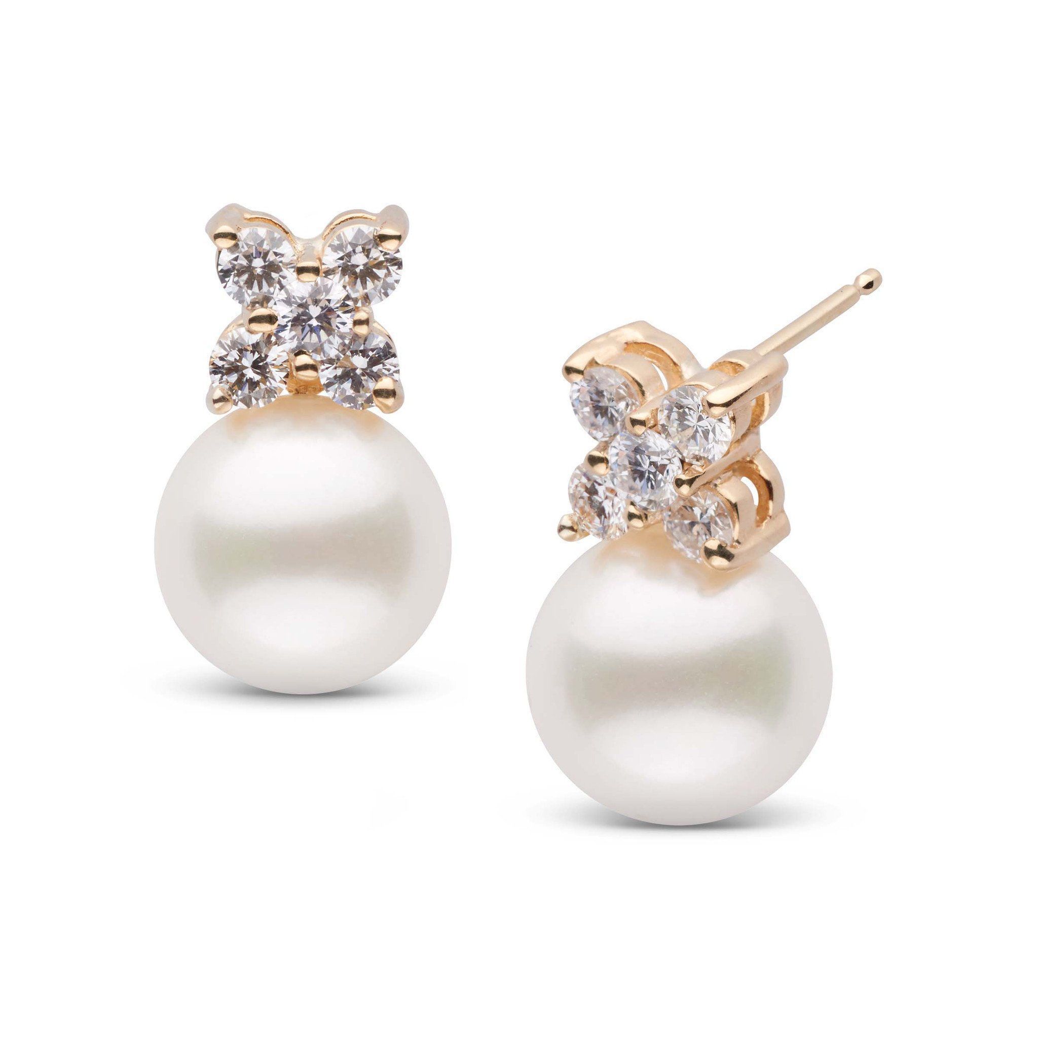 Kiss Collection Freshadama 9.0-10.0 mm Pearl and Diamond Earrings 3 Kiss Collection Freshadama 9.0-10.0 mm Pearl and Diamond Earrings