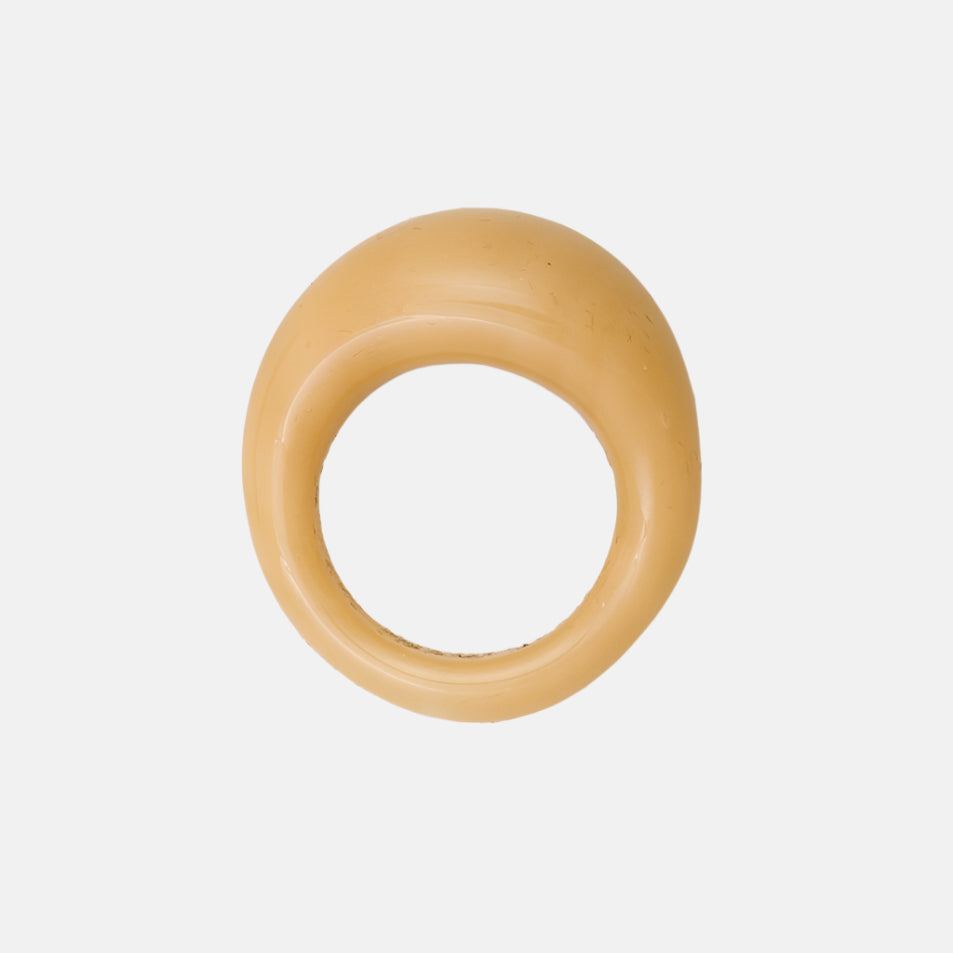 Glass Ring, Beige