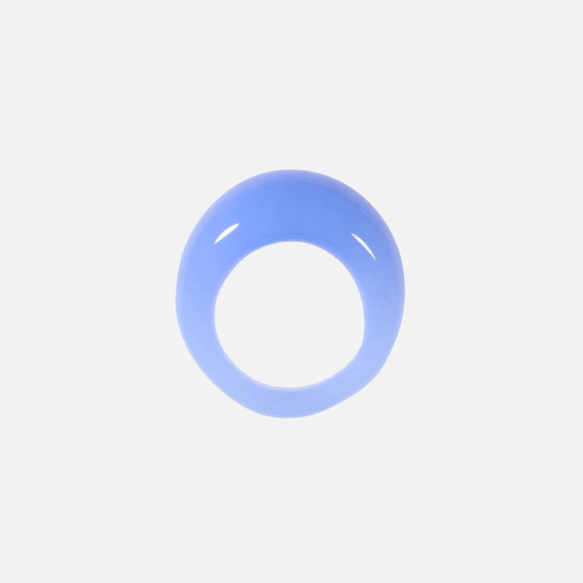 Glass Ring, Milky Blue
