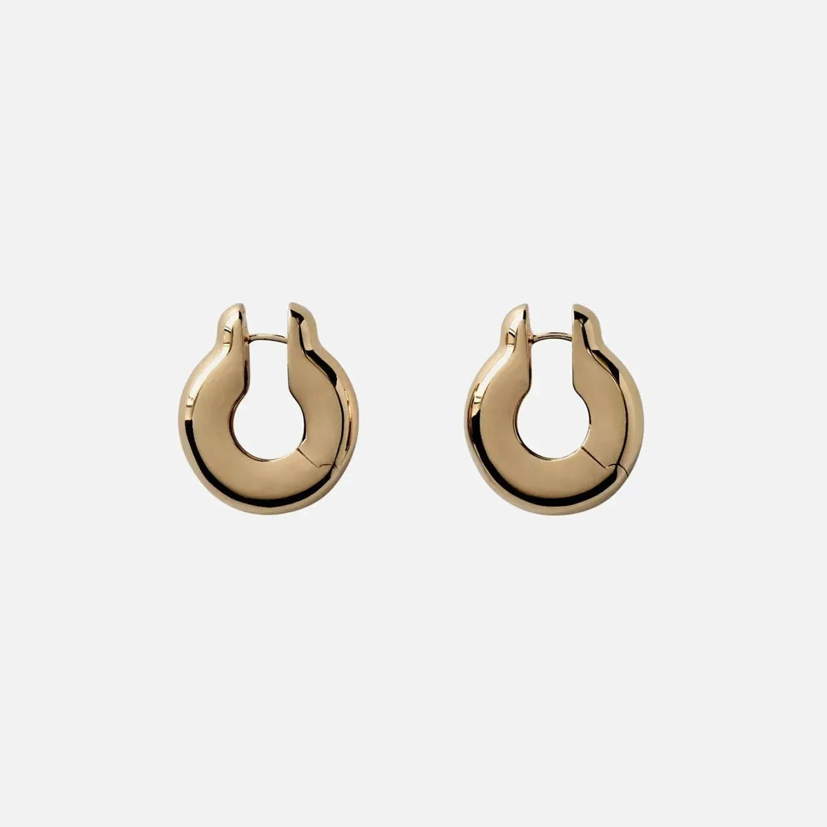 Gold Plated Ample Hinge Hoops, Large