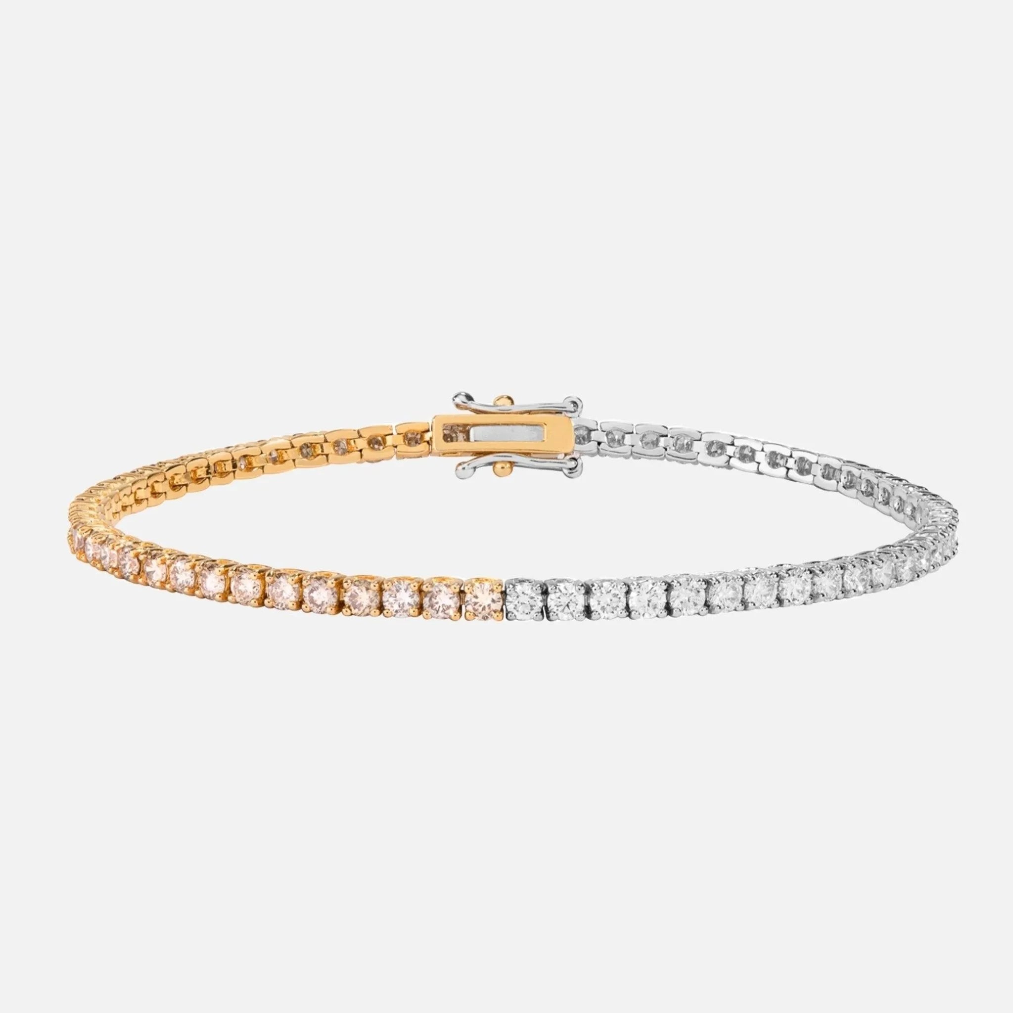 Half Cognac Diamond Tennis Bracelet