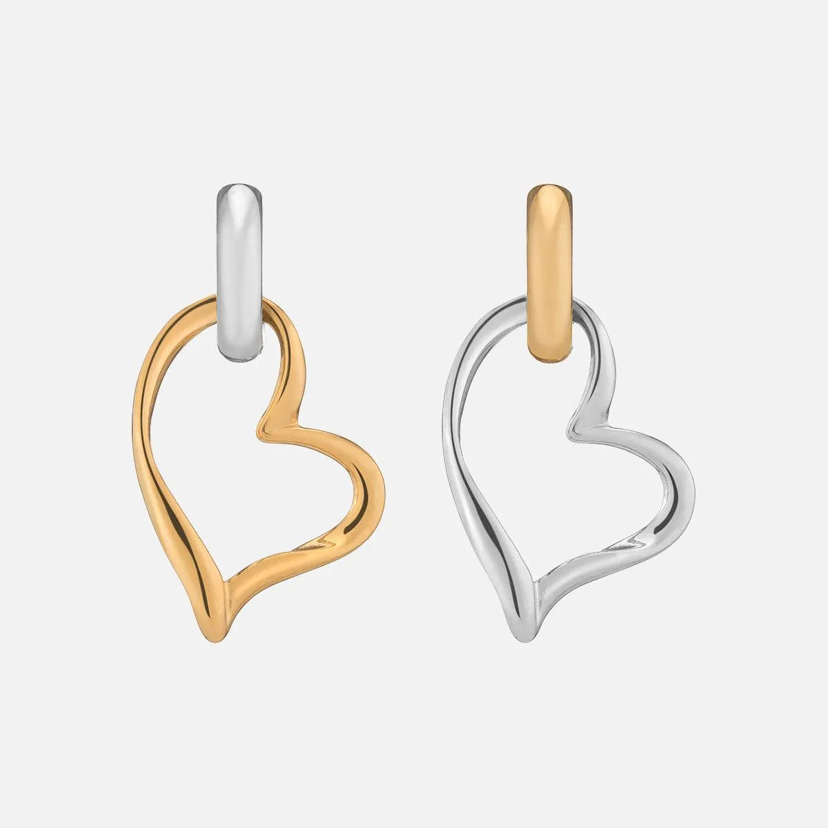 Heavy Metal Heart Earrings