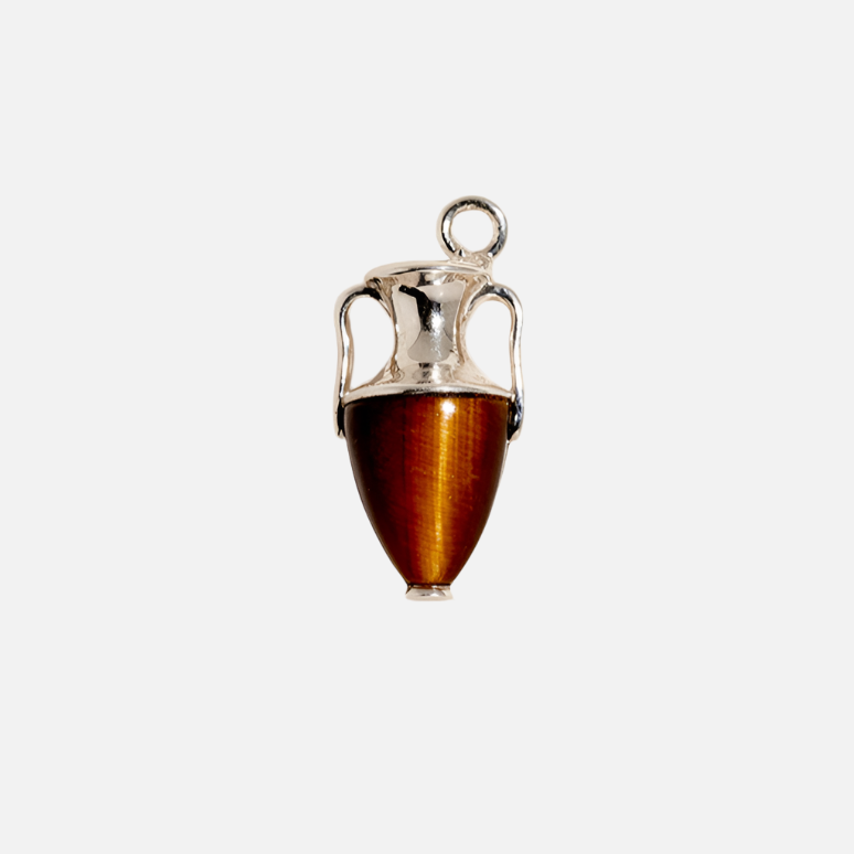 Inlay Vessel Charm, Tiger's Eye