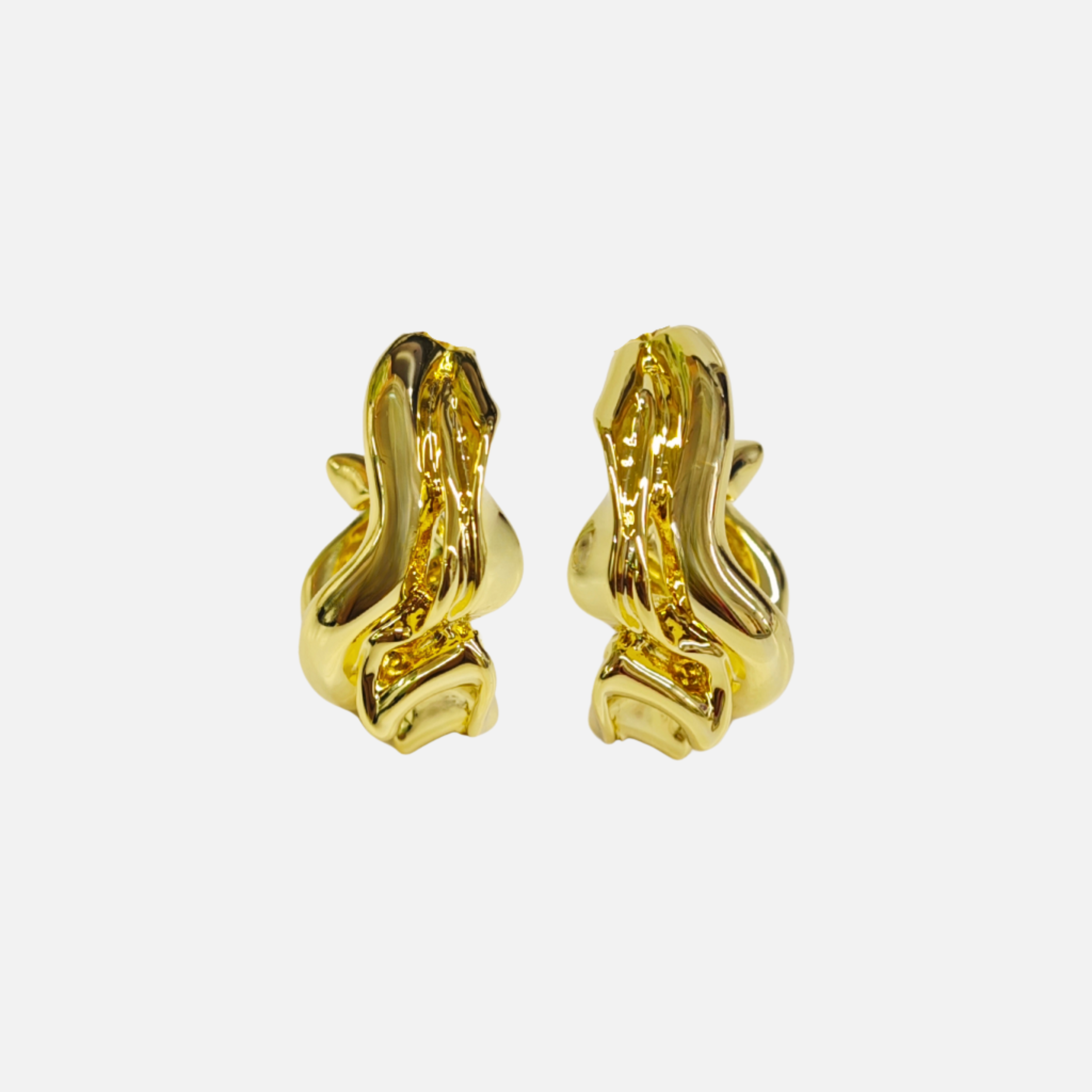 It's Calm After the Storm Earrings, Gold
