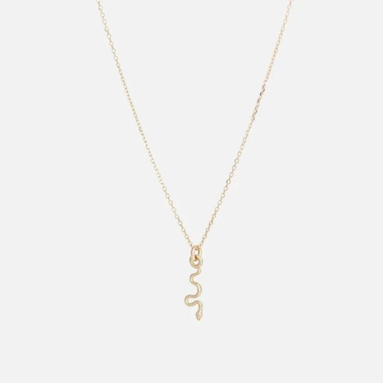 Itty Bitty Charm Necklace, Snake