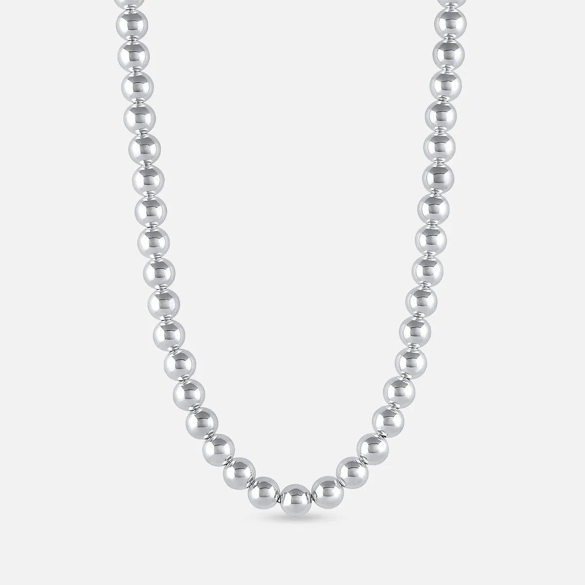 Jumbo Ball Necklace, Silver
