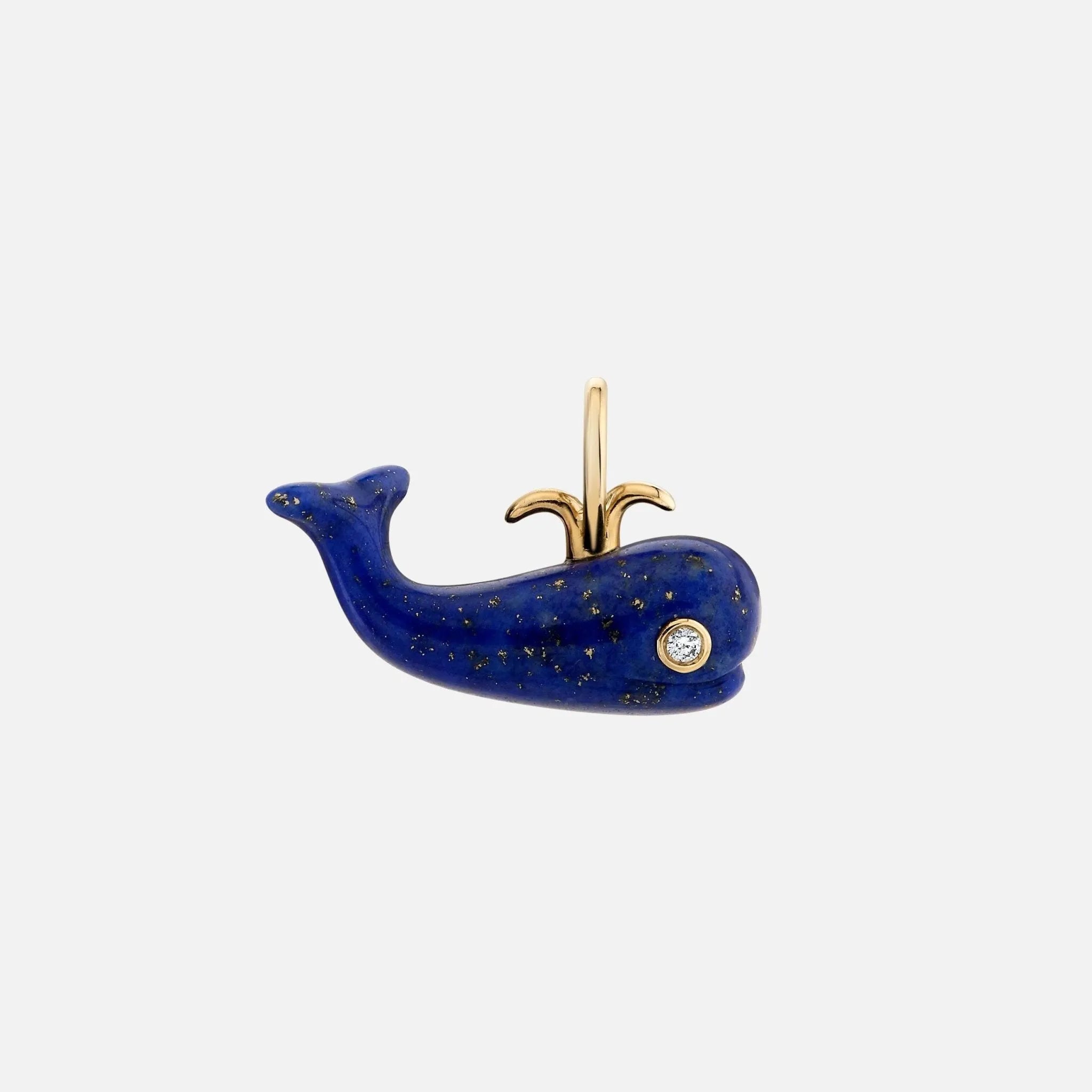 Lapis Migrating Whale Charm