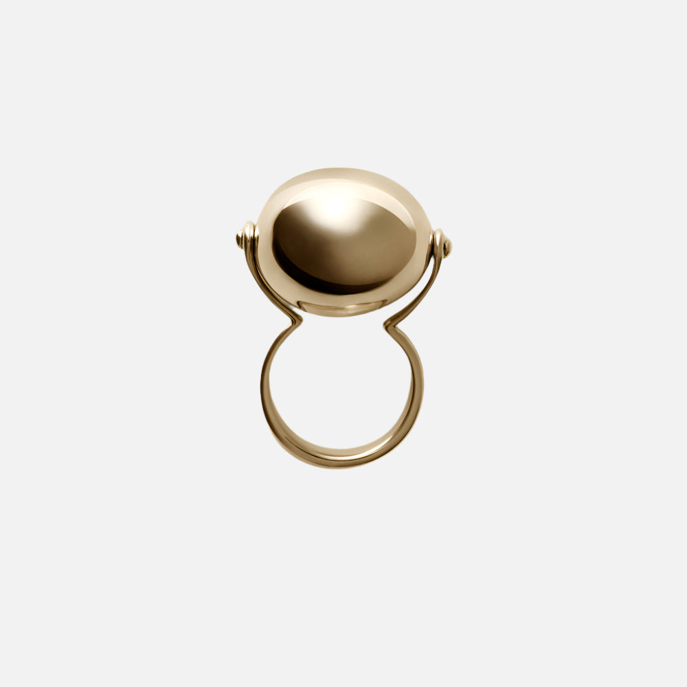 Large Ellipse Ring, Gold
