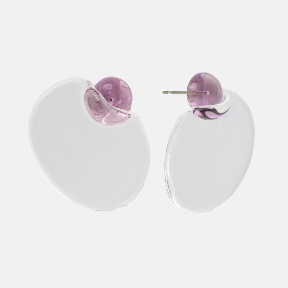 Large Pea Earrings, Night Shade