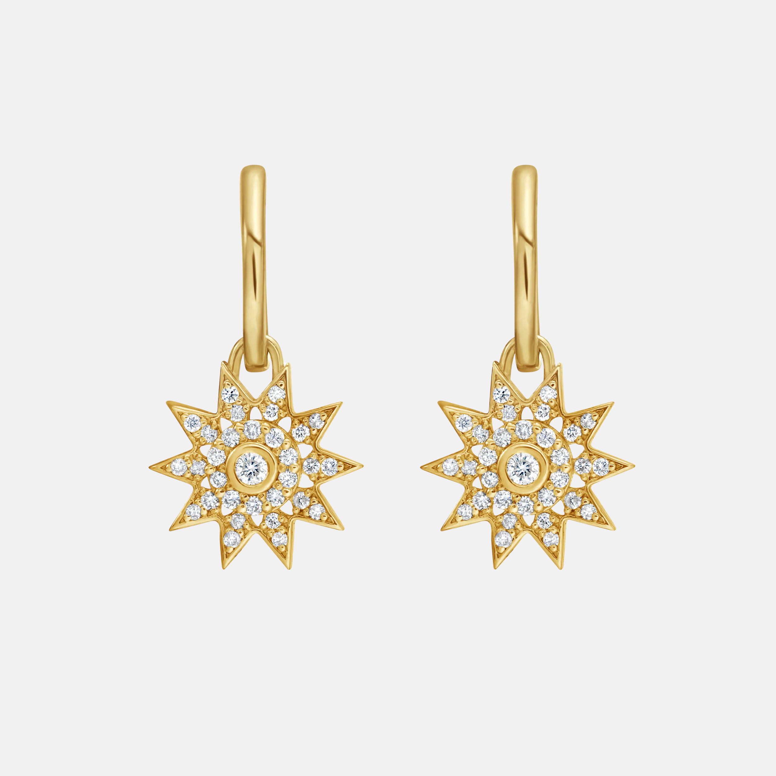 Lumiere Diamond Star Dangle Earrings