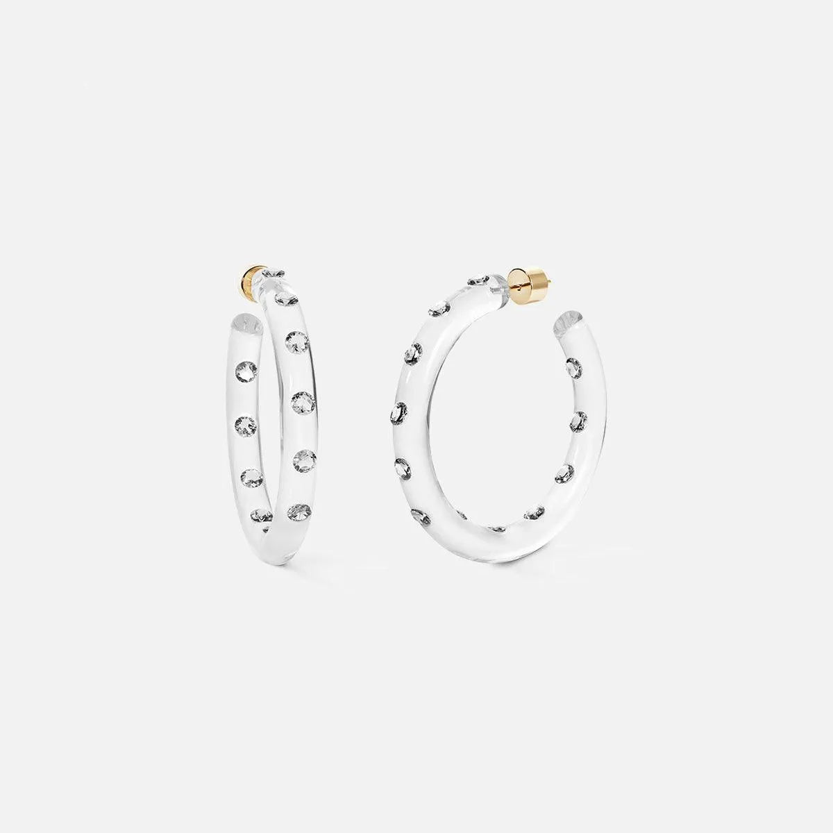 Medium Lucid Hoops, Clear