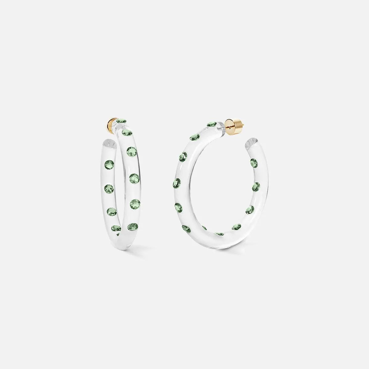 Medium Lucid Hoops, Green 3 Medium Lucid Hoops, Green