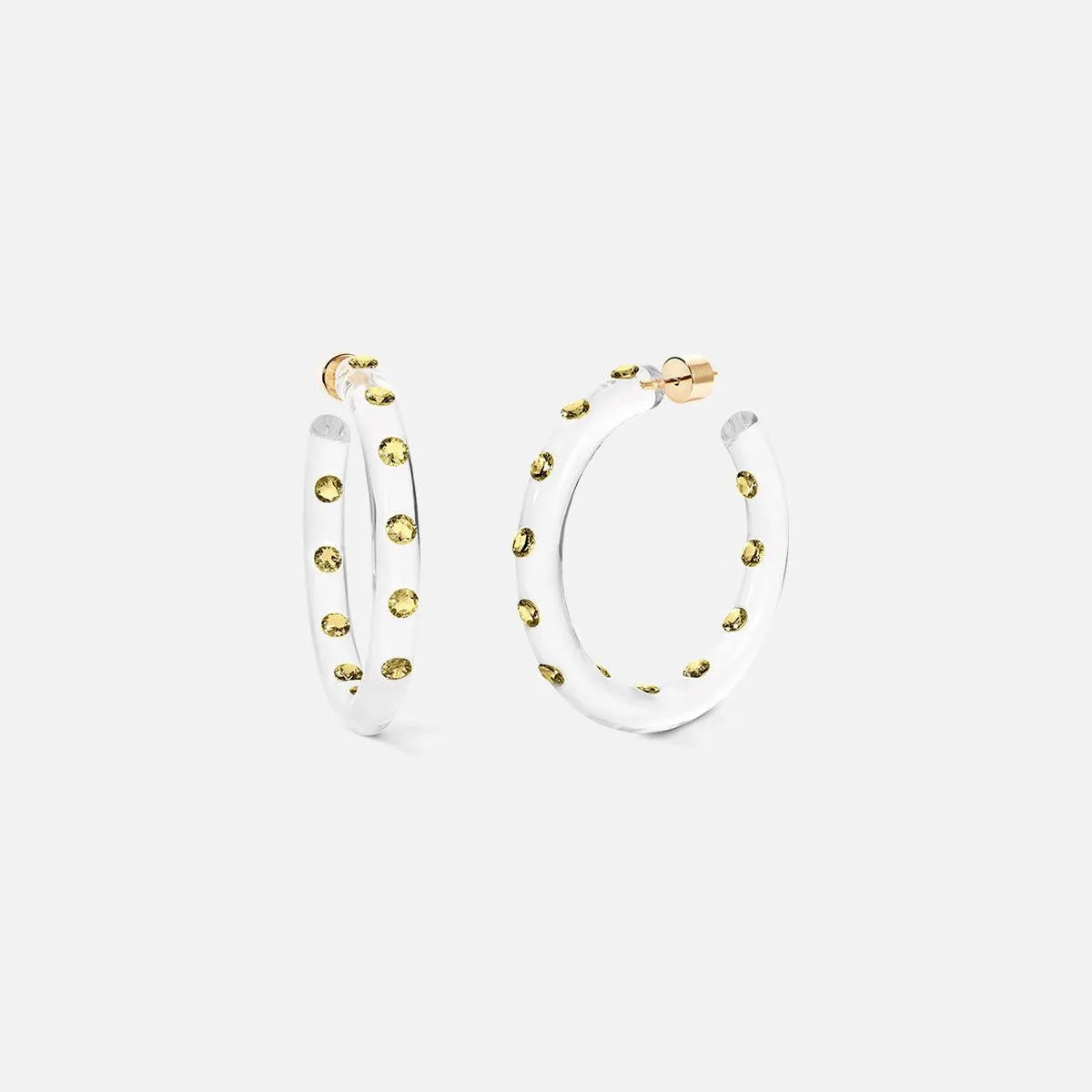 Medium Lucid Hoops, Yellow