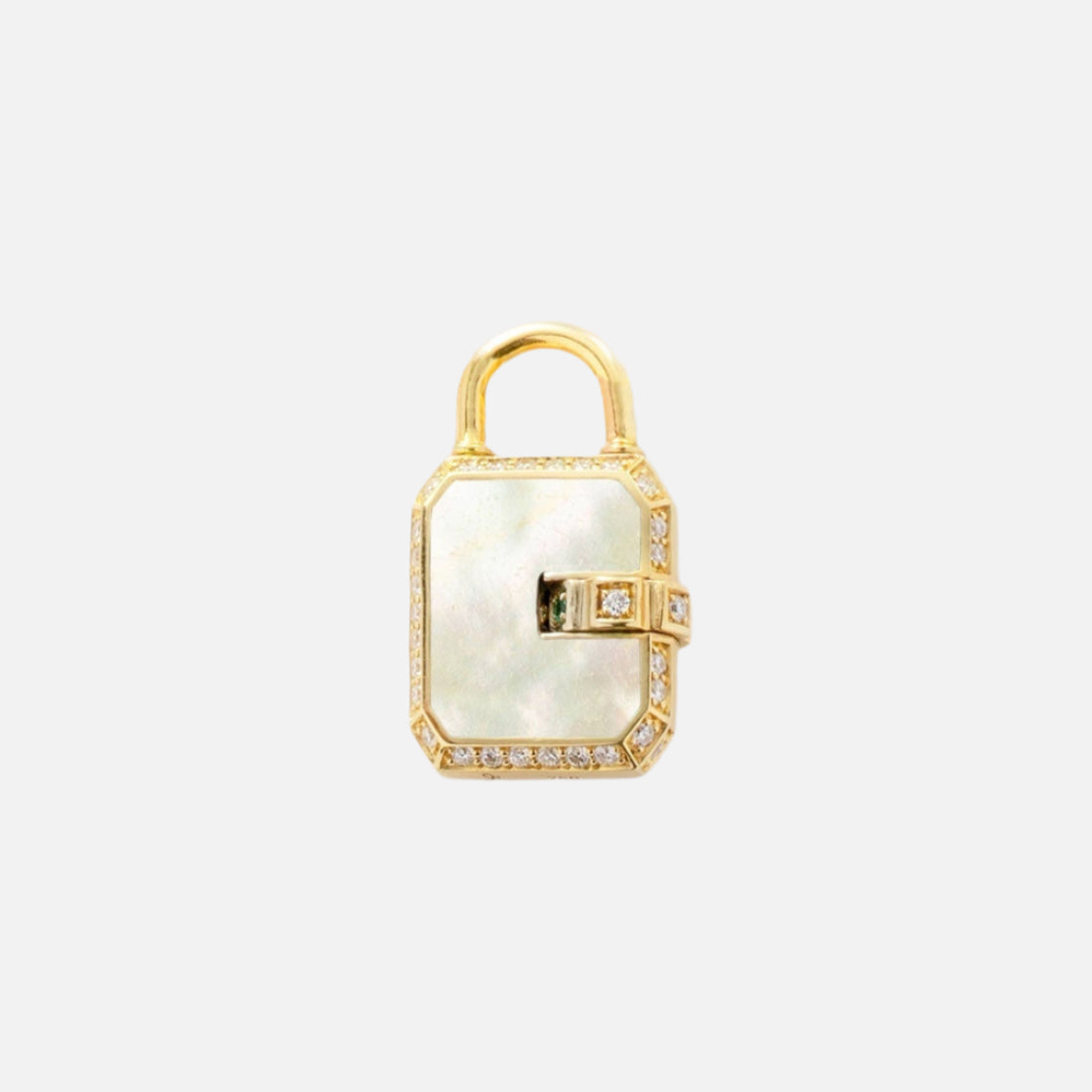 Mini Padlock, Pearl Pave