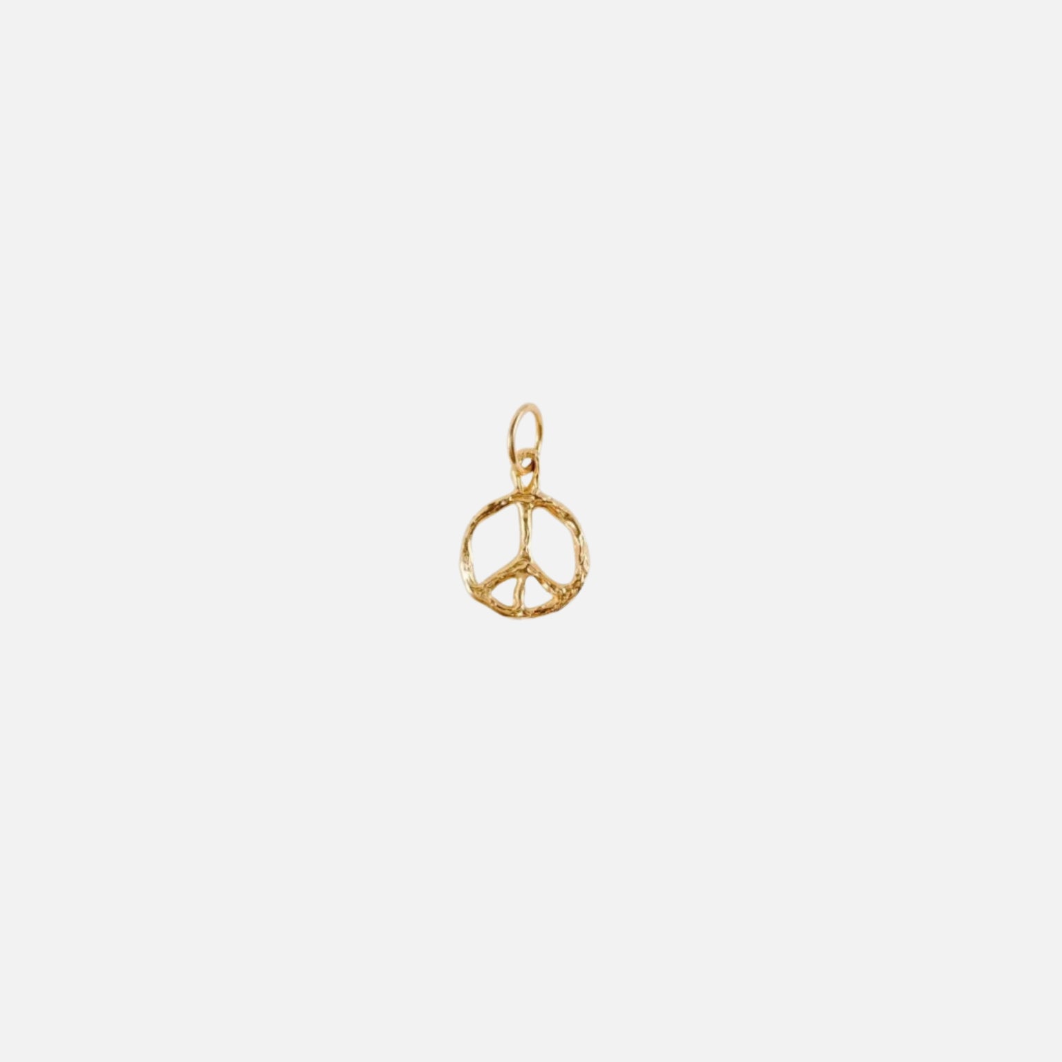Mini Peace Charm in Gold