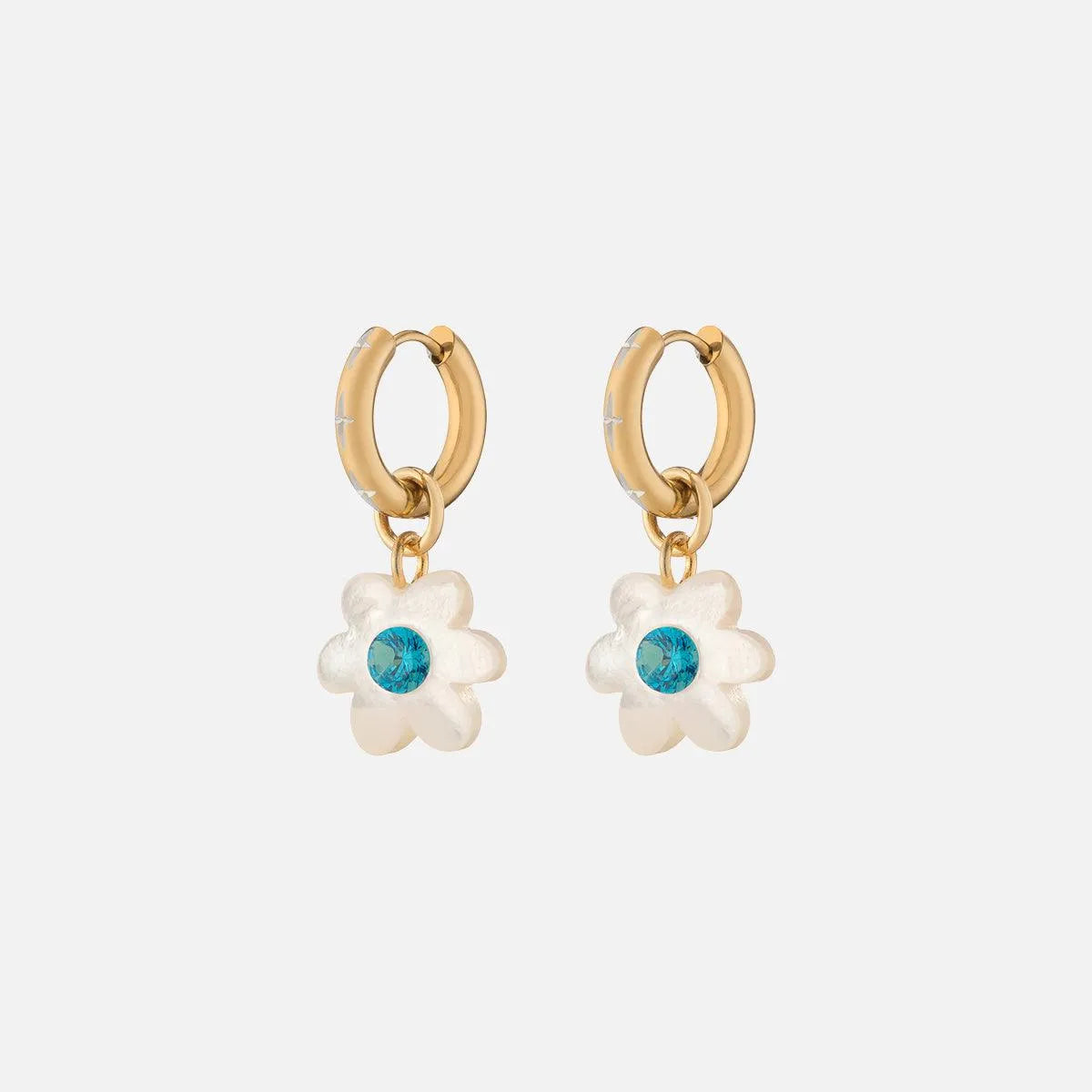 Mini Super Bloom Earrings, Blue