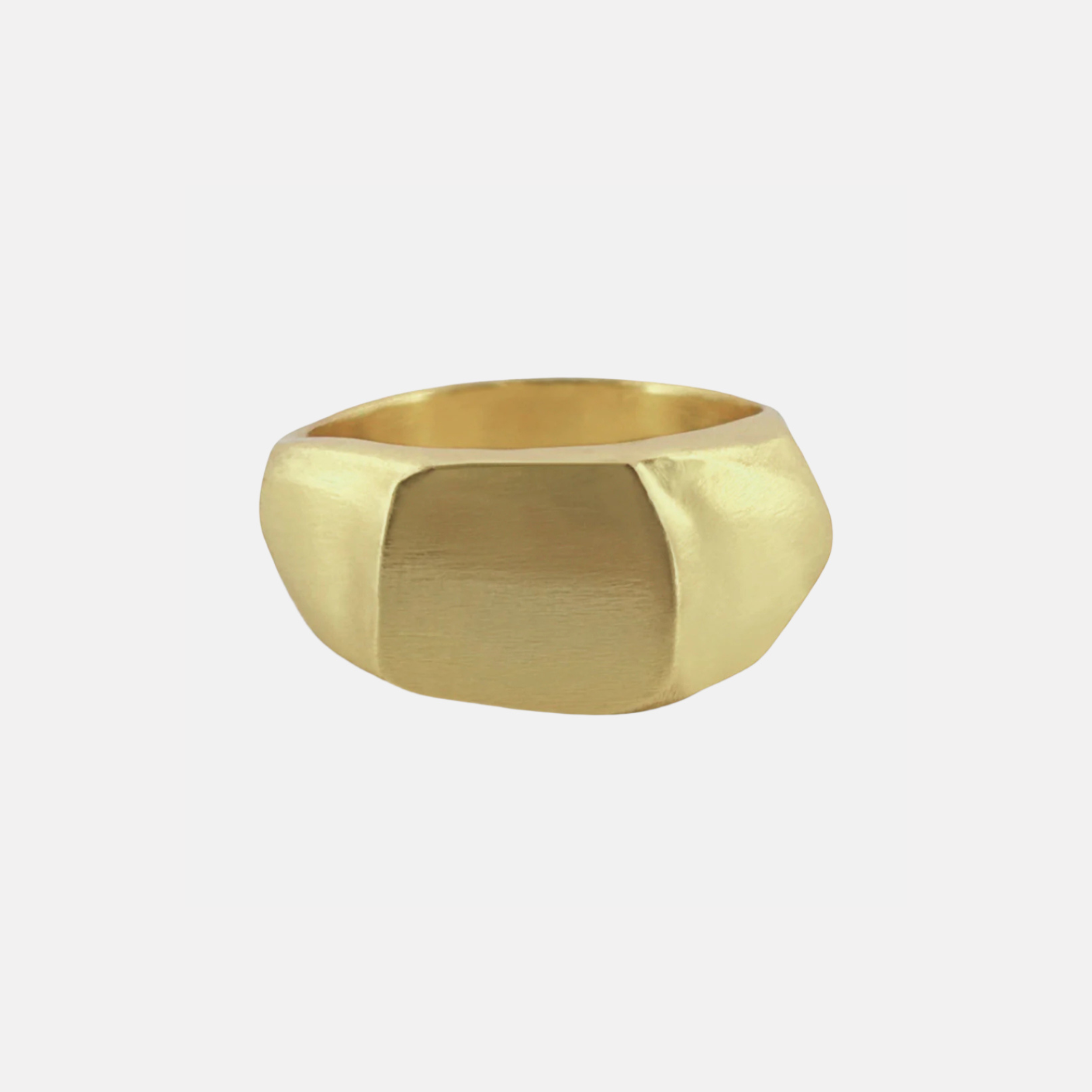 Organic Scraped Signet, Gold