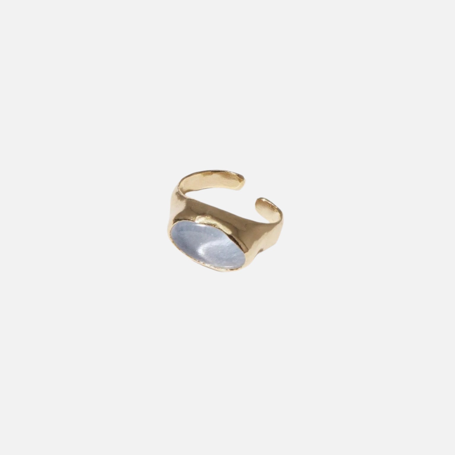 Oval Sculpture Ear Cuff