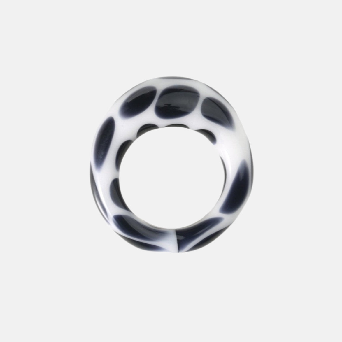 Polka Dot Ring, Jet Black