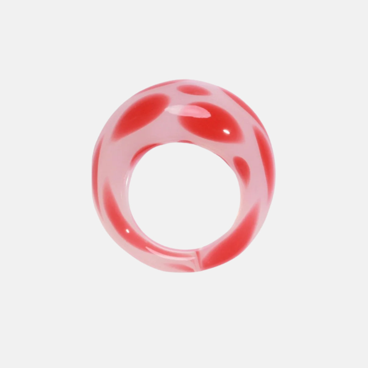 Polka Dot Ring, Poppy/Glue Stick