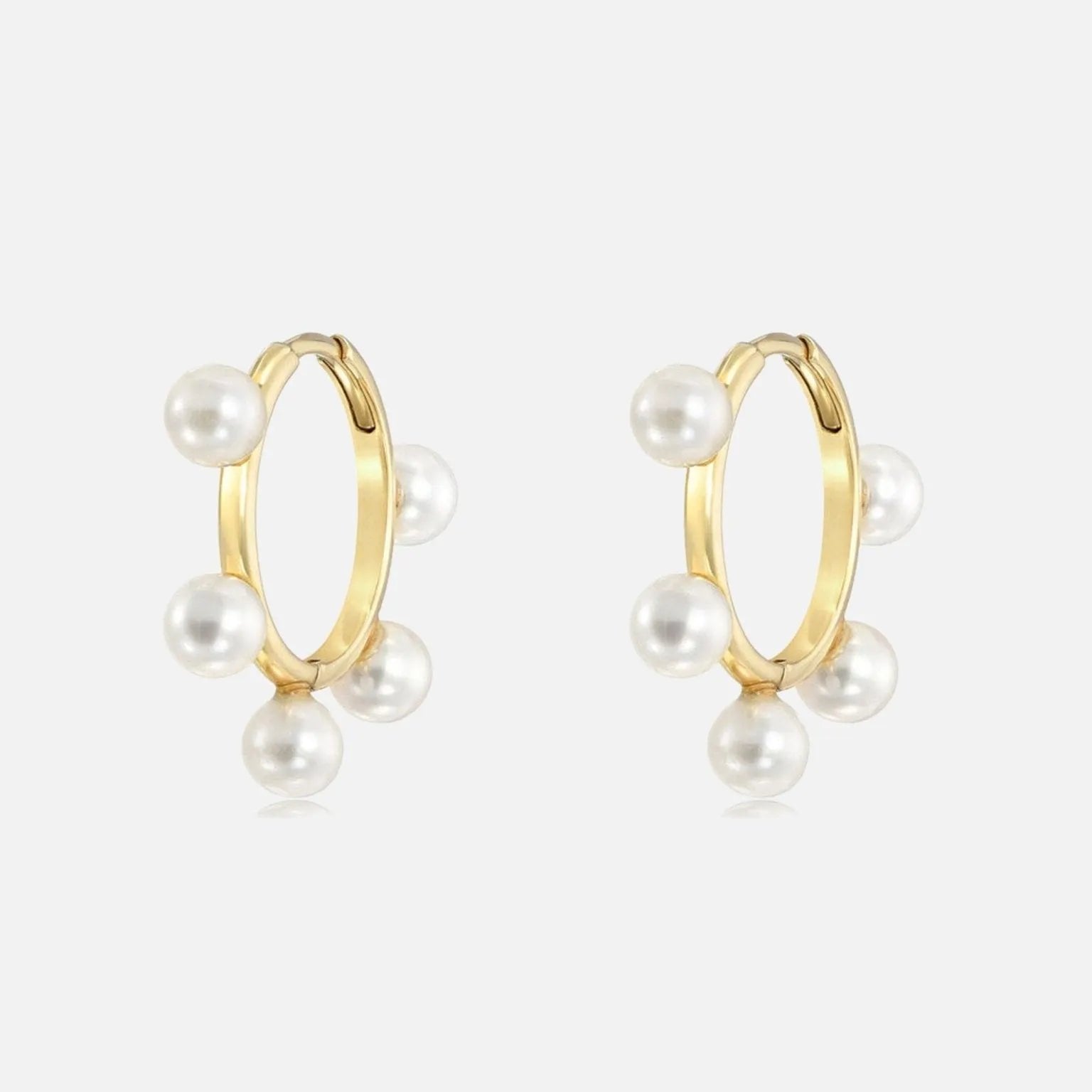 Quintet Pearl Hoops