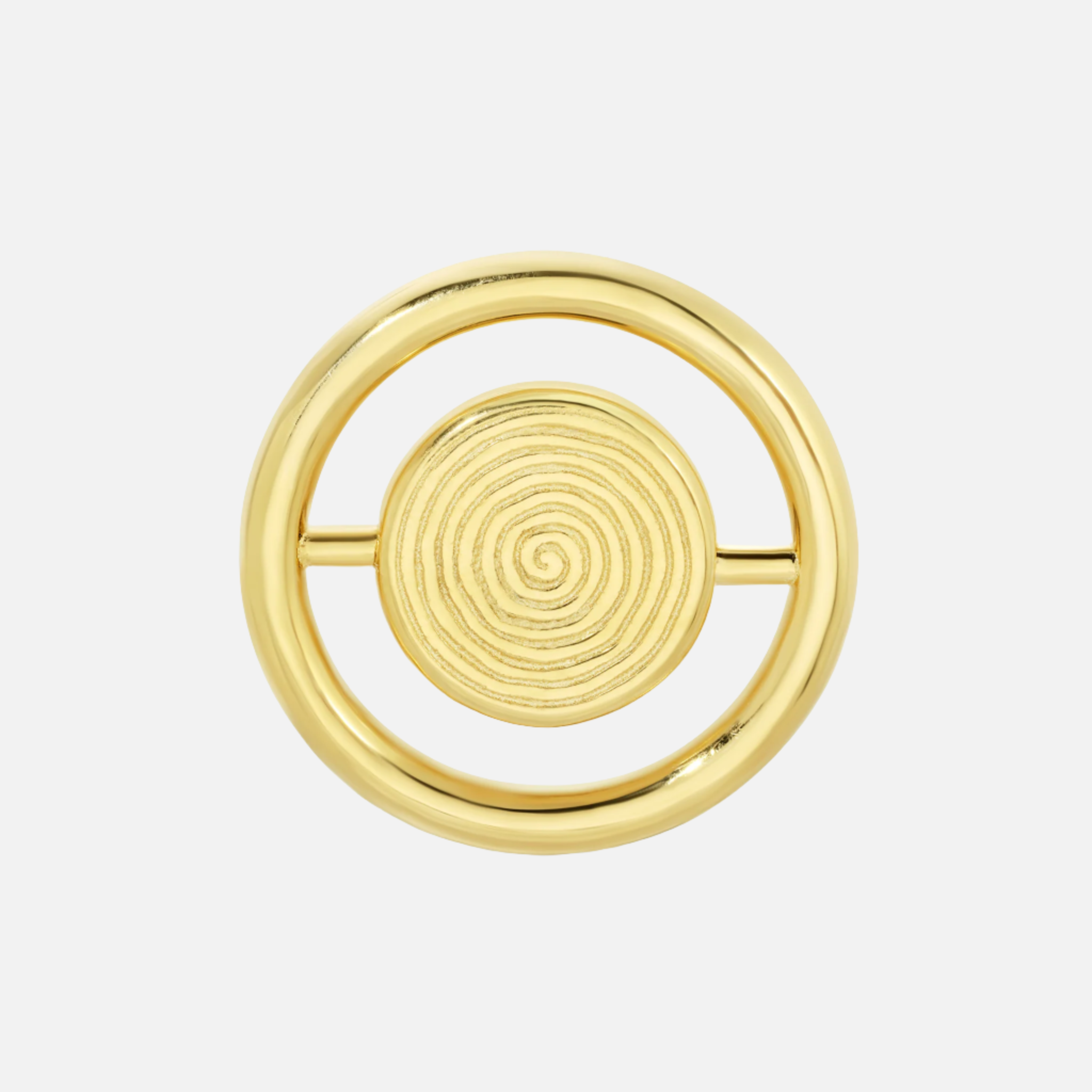 Reversible Bullseye Brooch, Gold