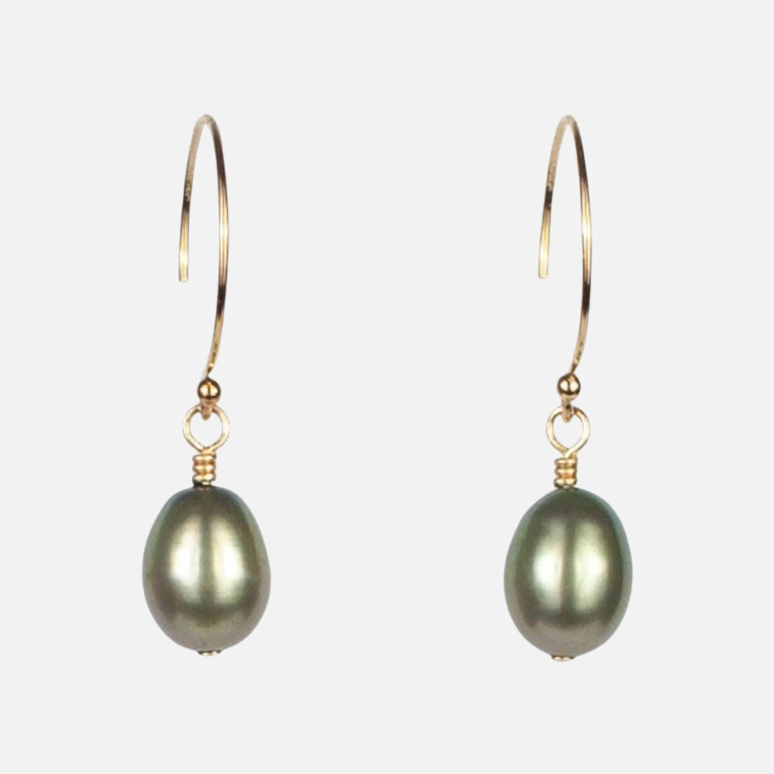 Sage Seed Earrings, Gold