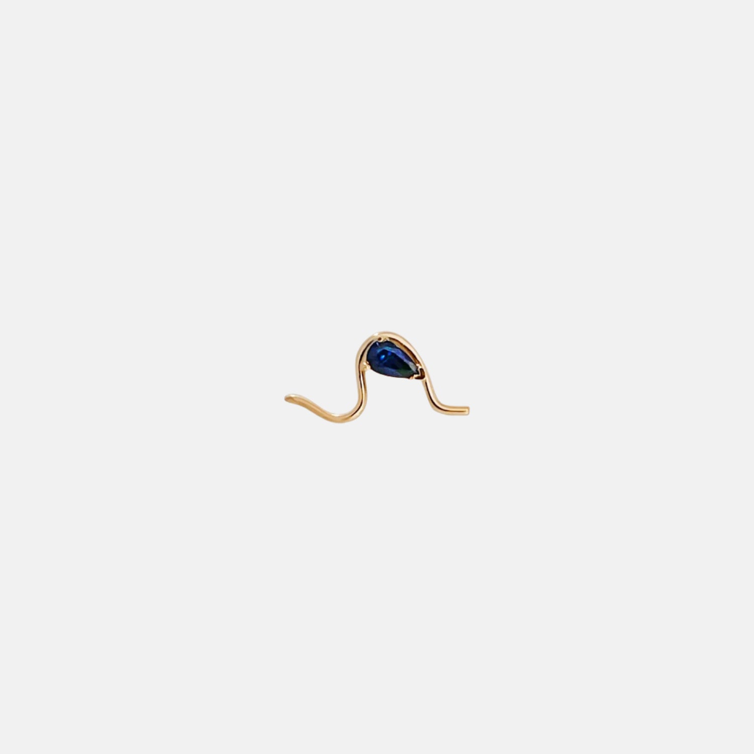 Sapphire Mumu Wave Stud Earring