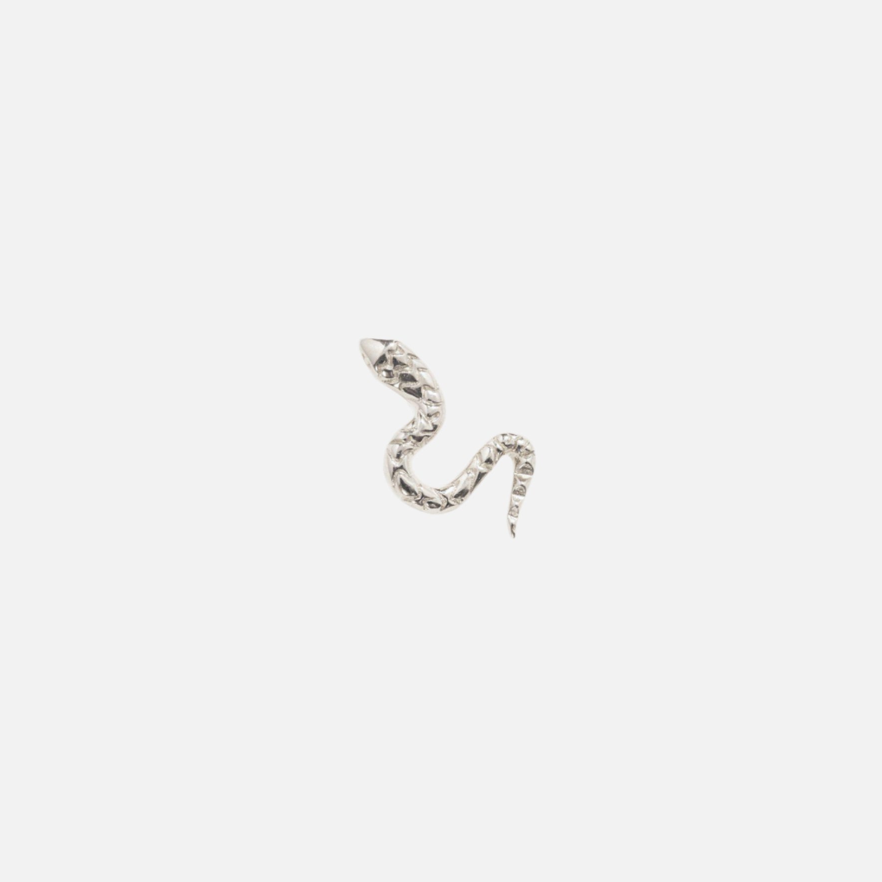 Serpent Stud, White Gold