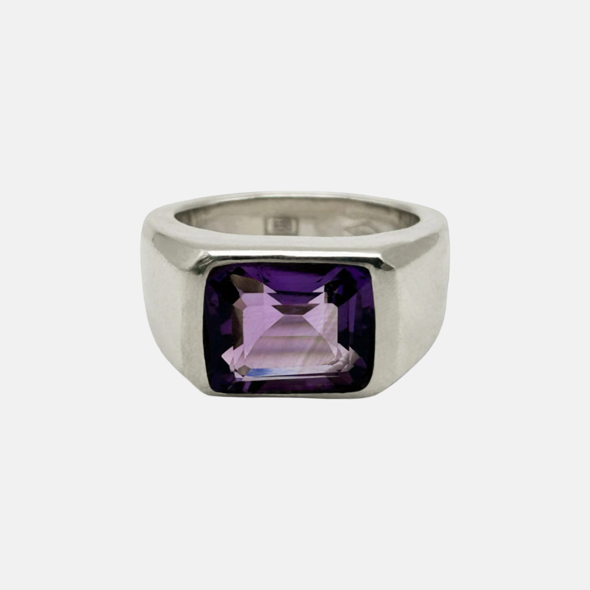 Signet Gypsy Ring, Amethyst
