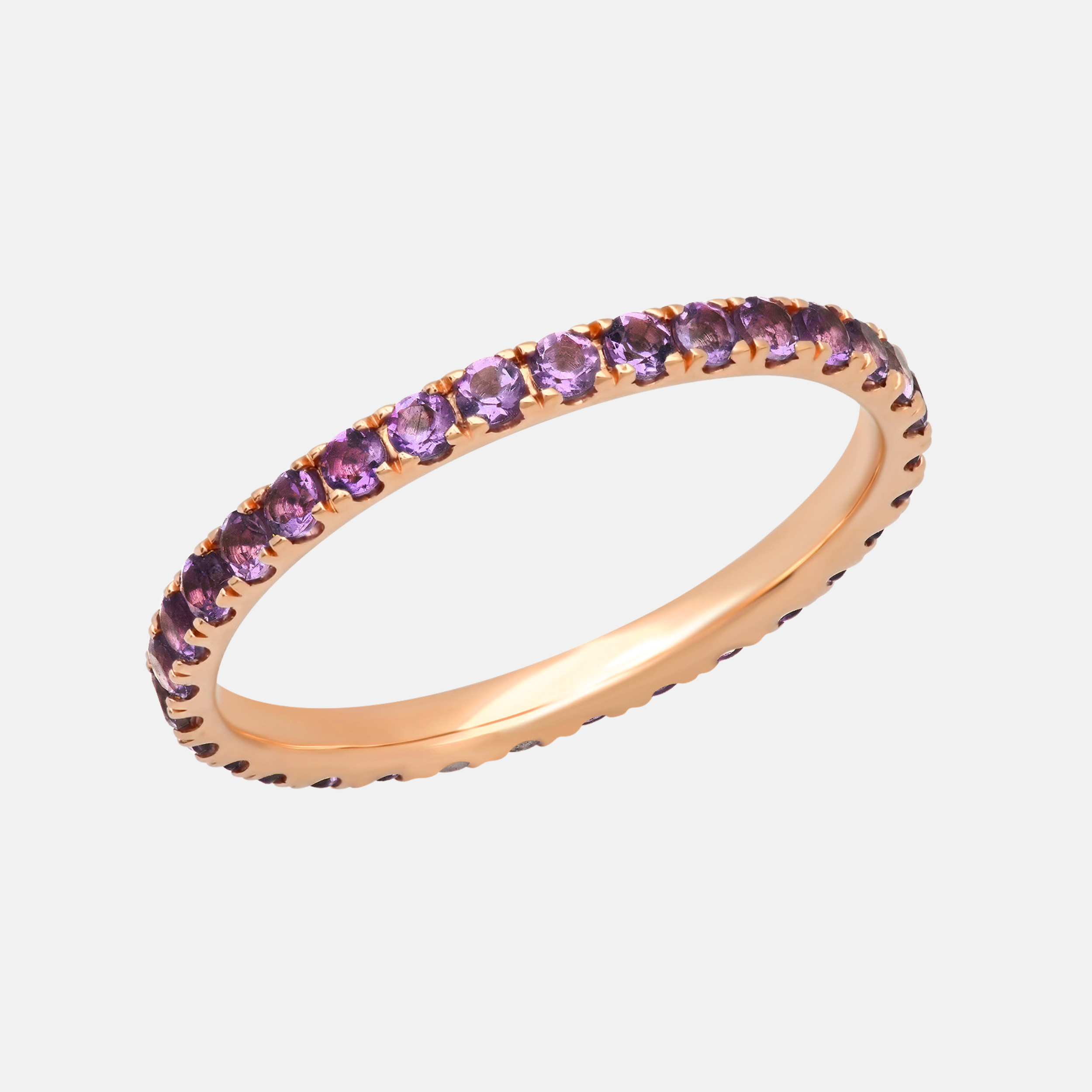 Standard Amethyst Eternity Band