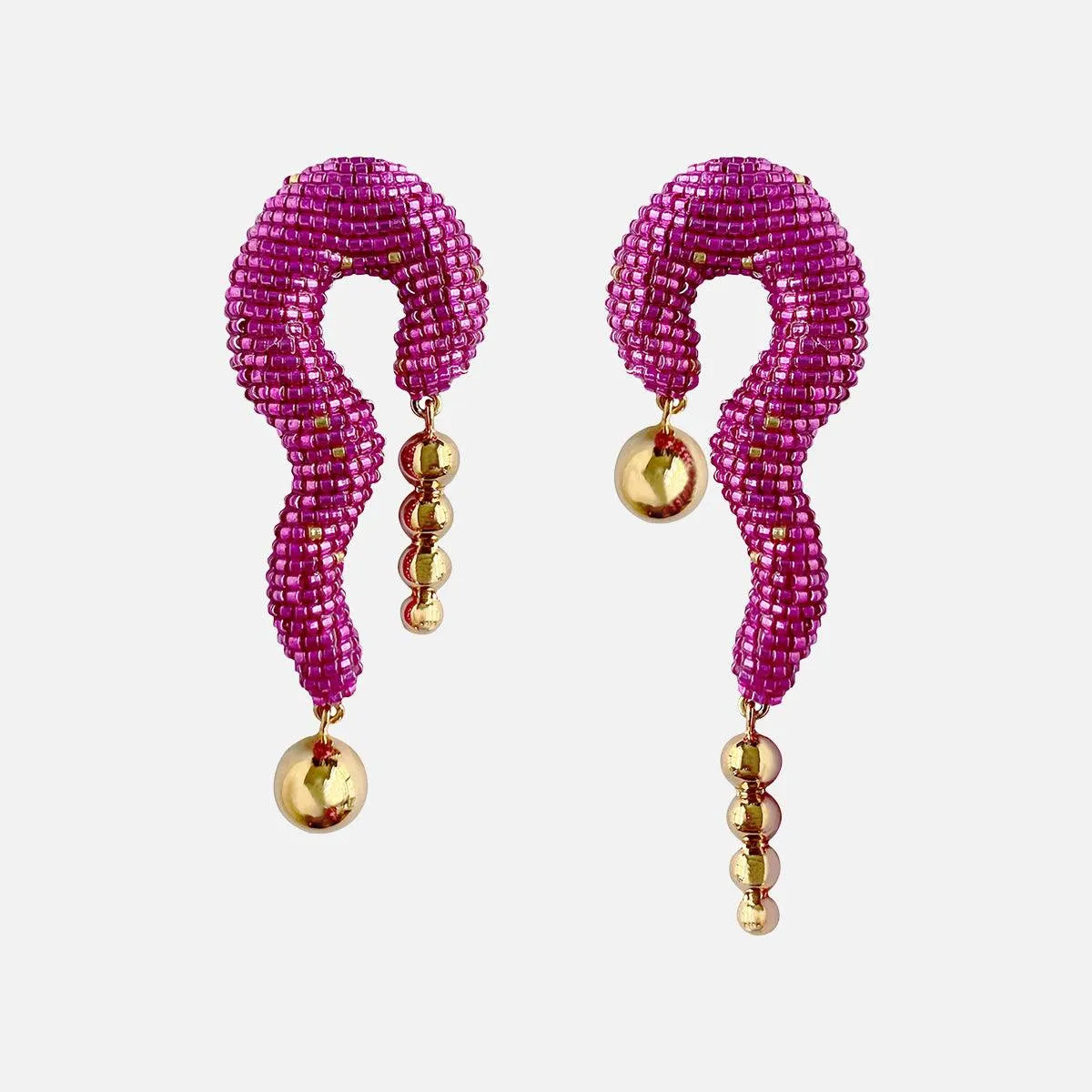 Sunset Earrings, Hot Pink