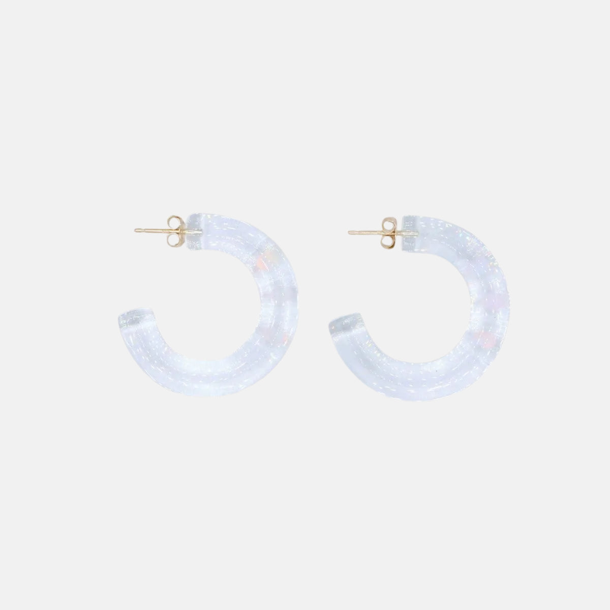 Three Gilson Opal Hoop Earrings