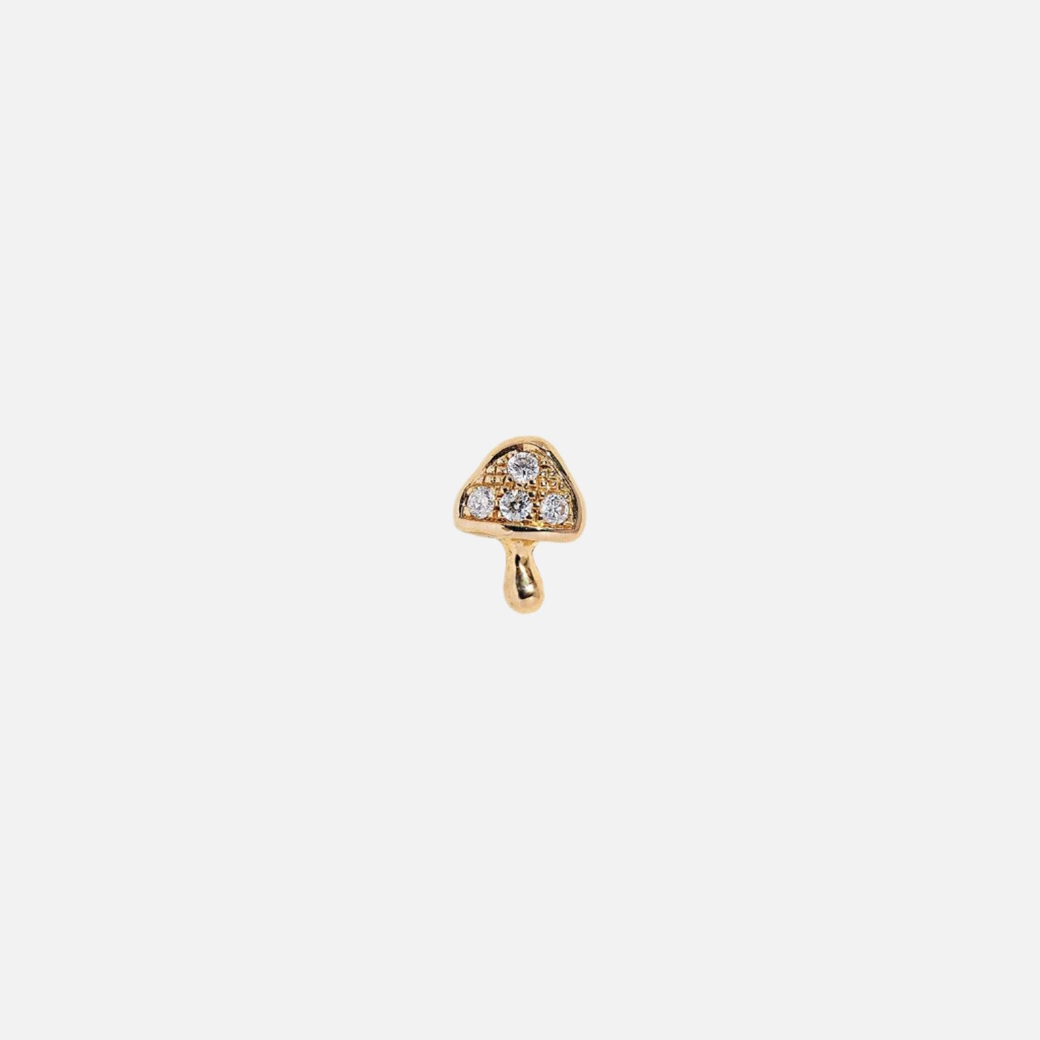 Tiny Pavé Mushroom Stud