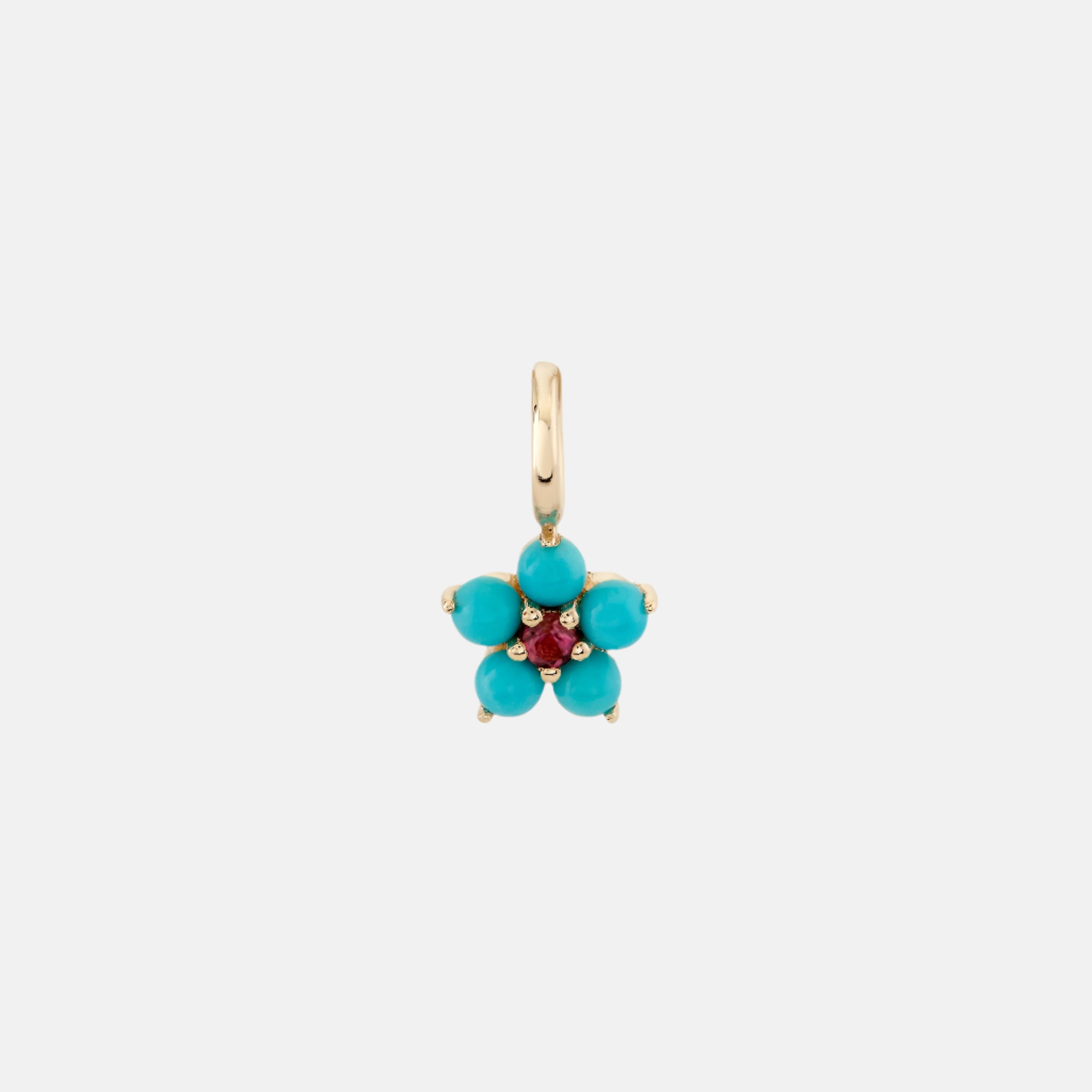 Turquoise and Tourmaline Aurora Charm