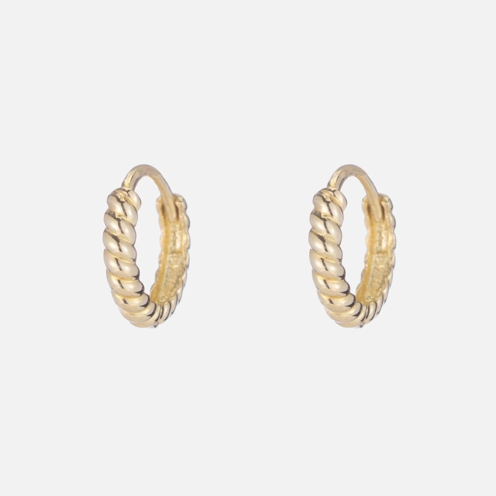 Twisted Petite Hoops