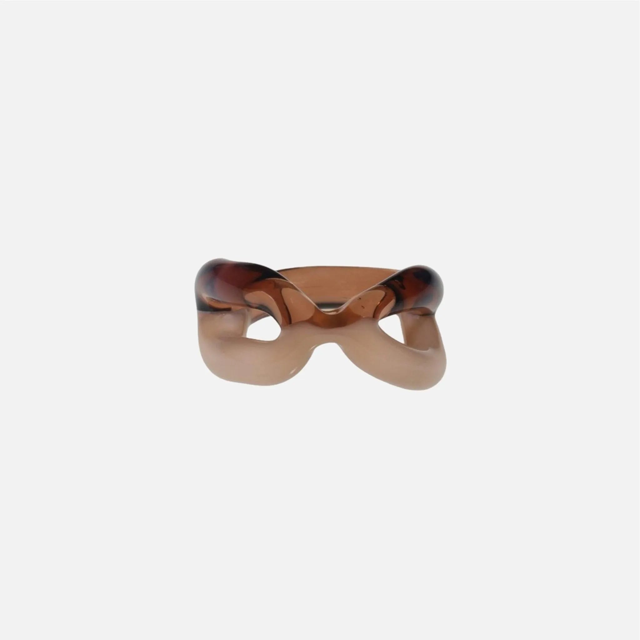 Two Tone Ribbon Ring, Brown