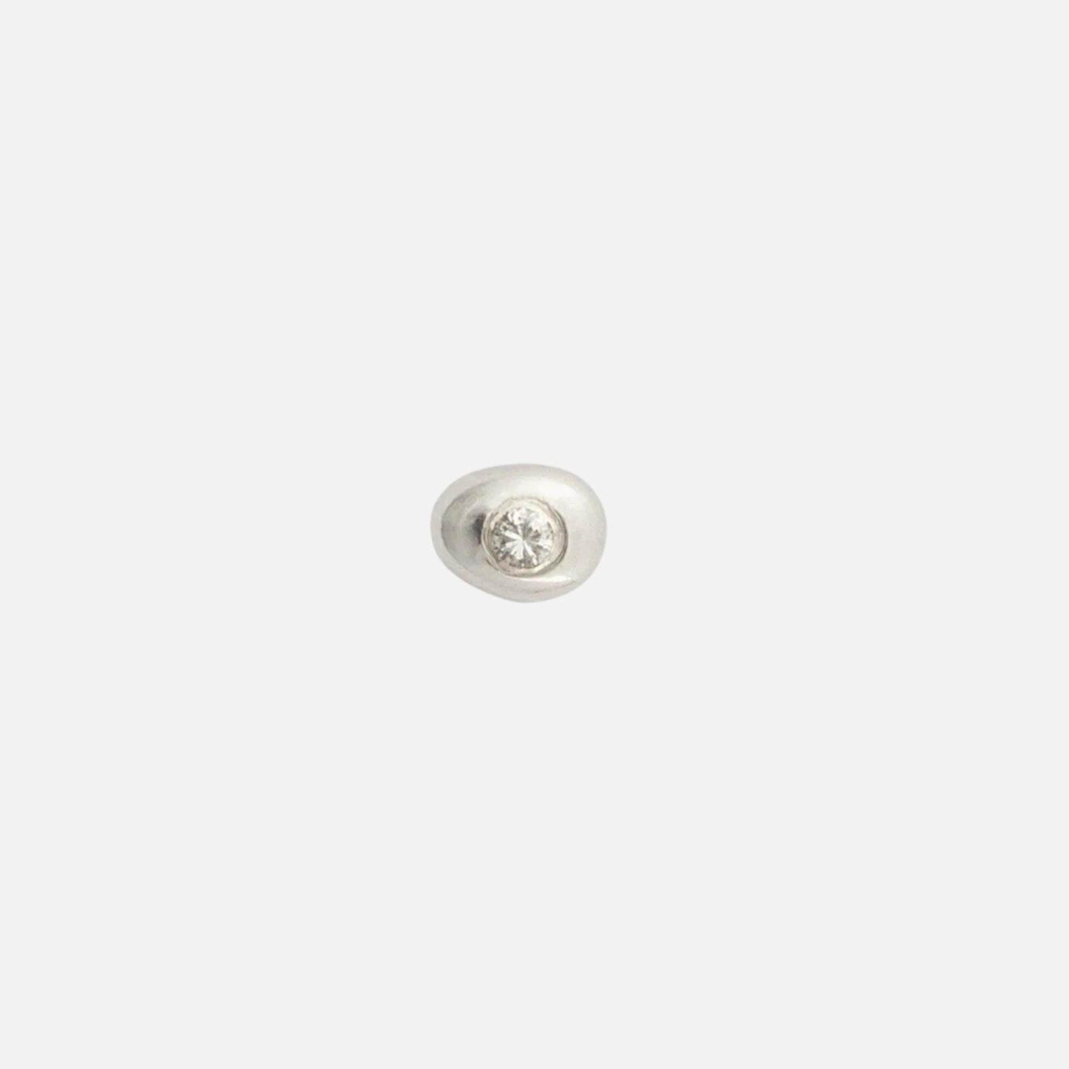 White Diamond Pebble Studs 6 White Diamond Pebble Studs