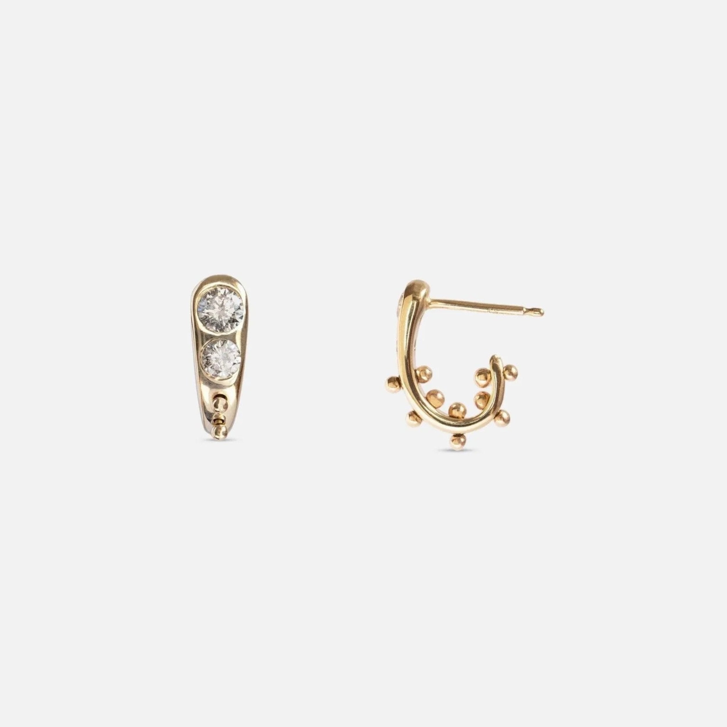 White Diamond Petite Suki Ear Huggers