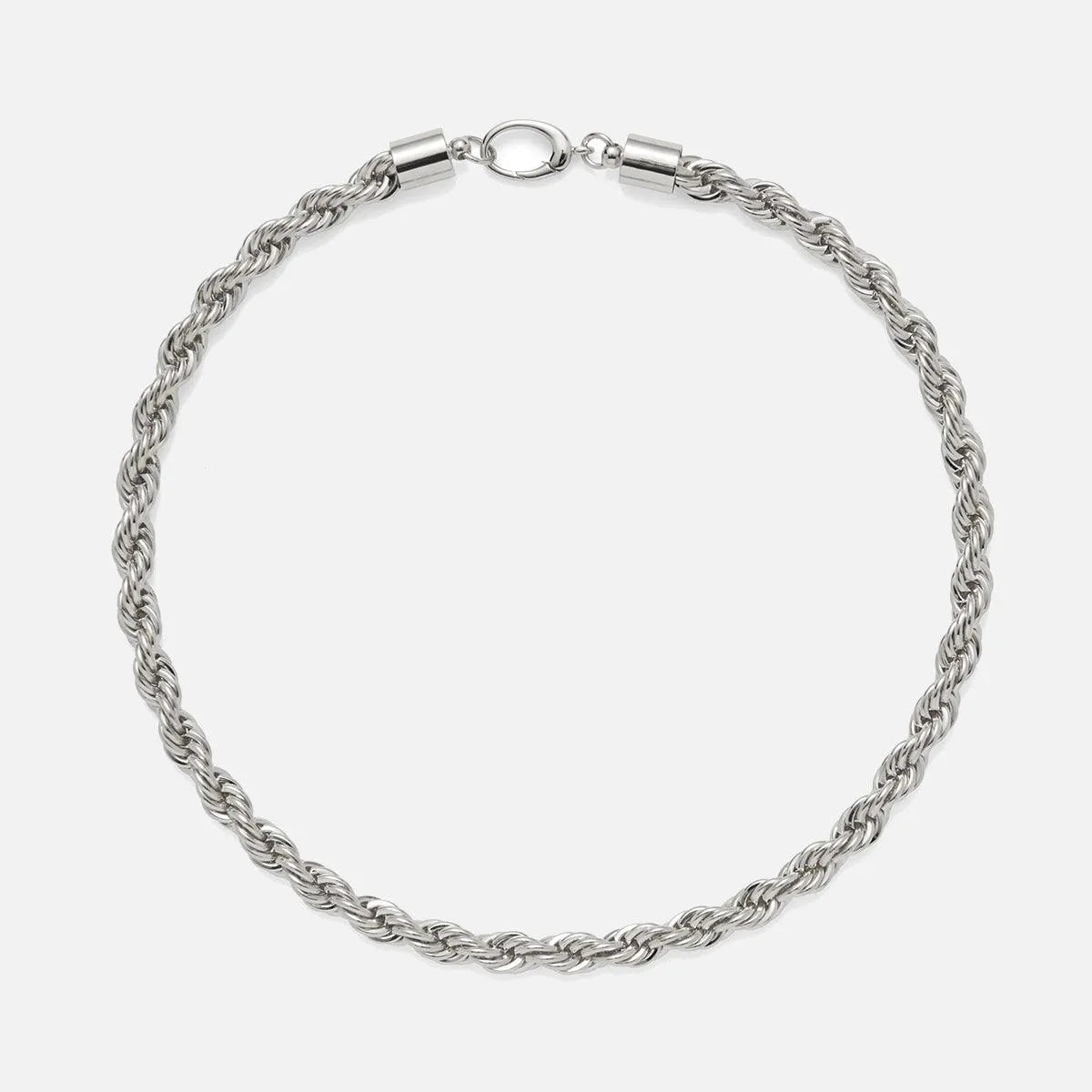 XL Rope Chain Necklace in Silver