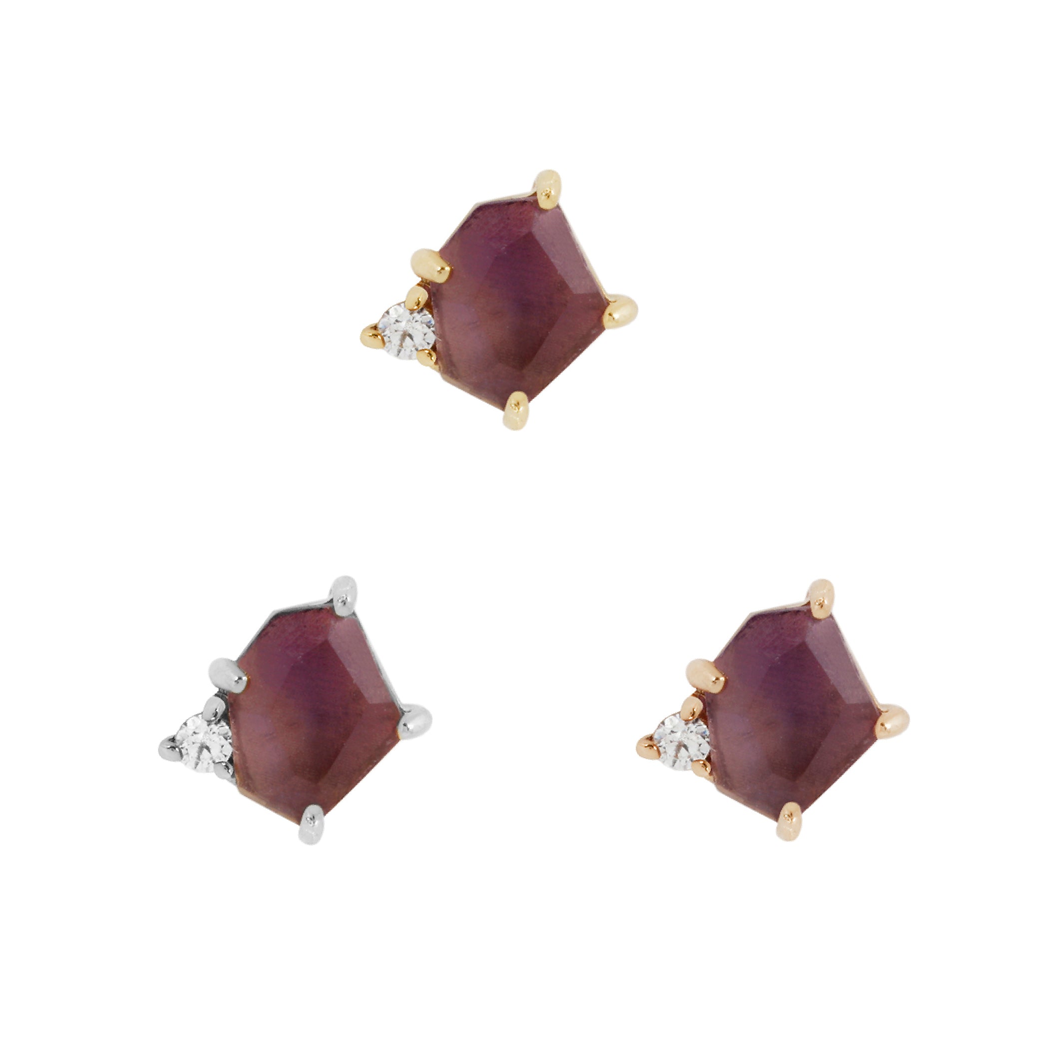 Elicit - Amethyst + CZ - Threadless End