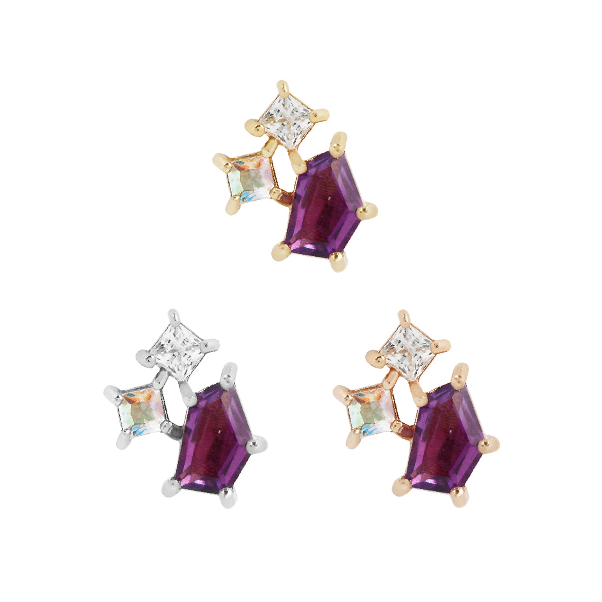 Lyra - Amethyst + Mercury Mist Topaz + CZ