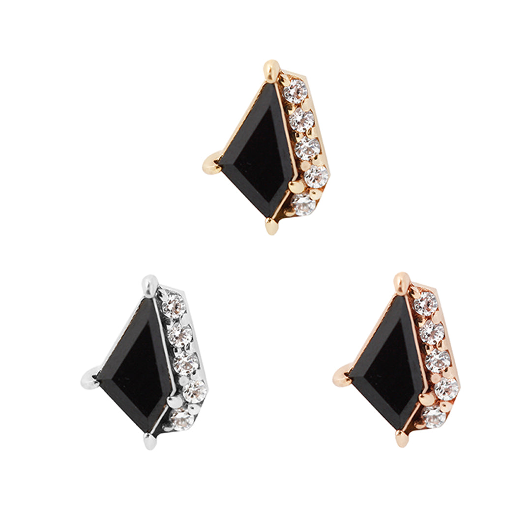 Elevate - Black Spinel + CZ - Threadless End