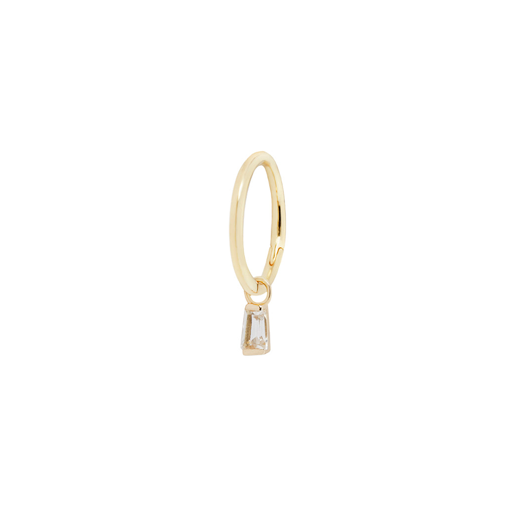 La Madeleine Baguette Charm - White Topaz