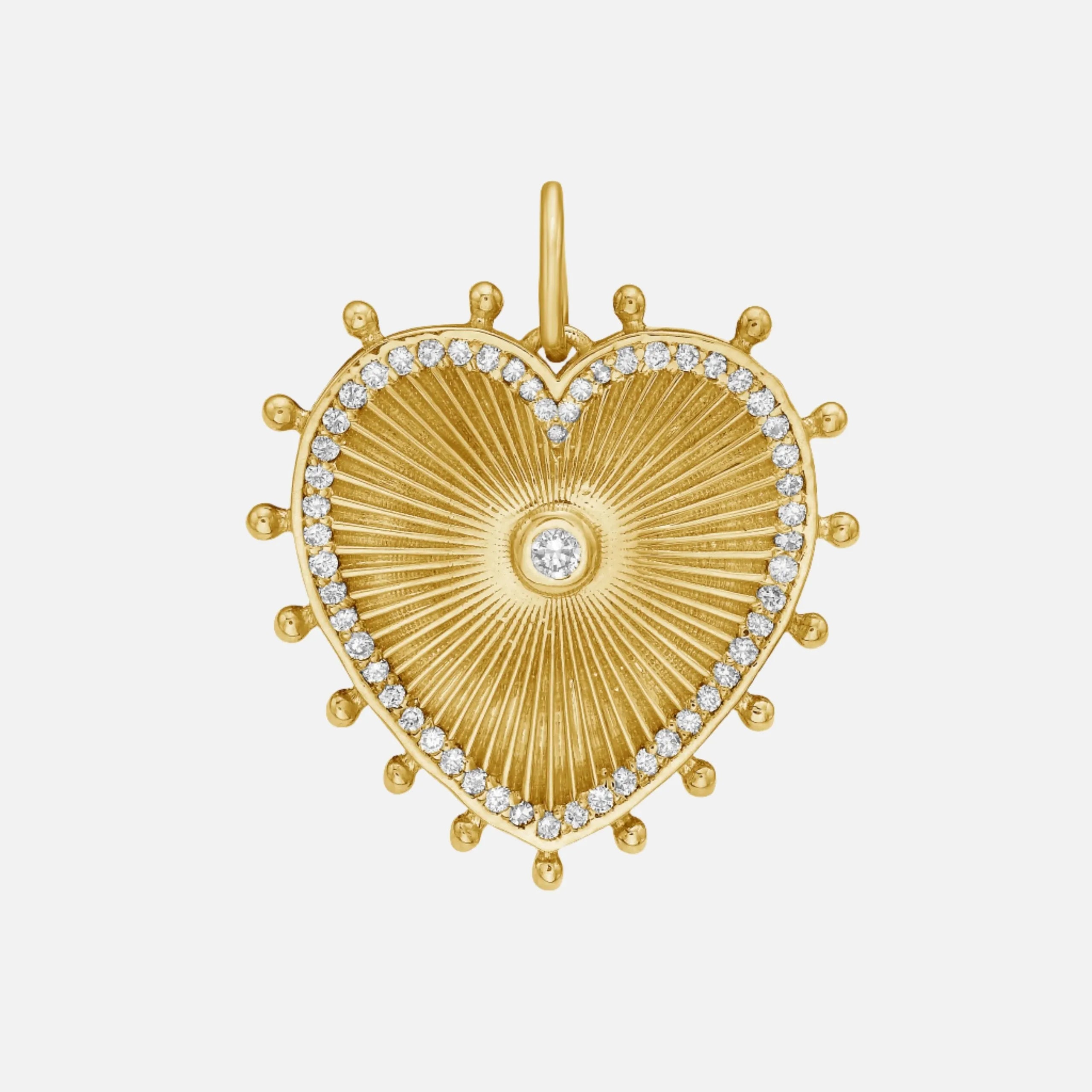 Cassandane Small Diamond Heart Medallion