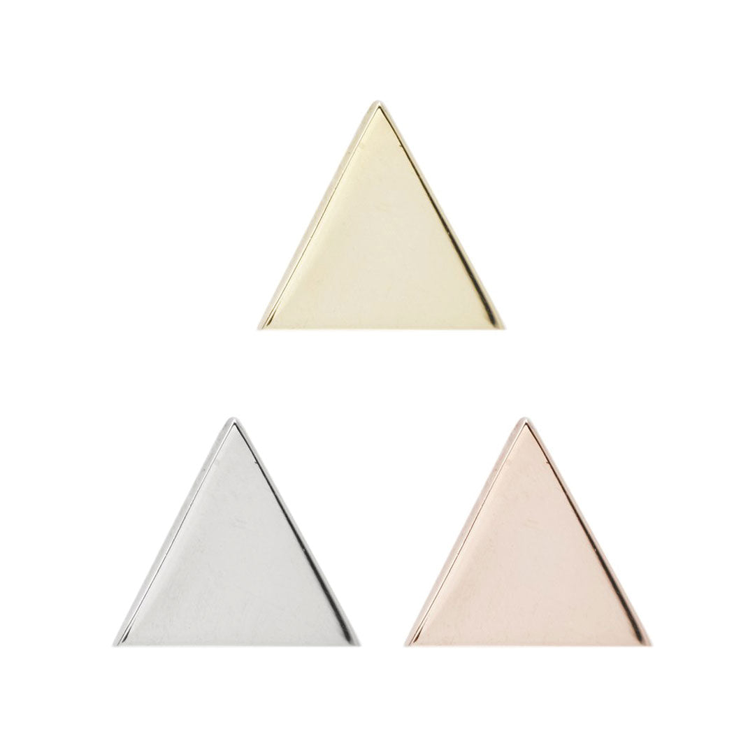 Solid Gold Triangle - Threadless End