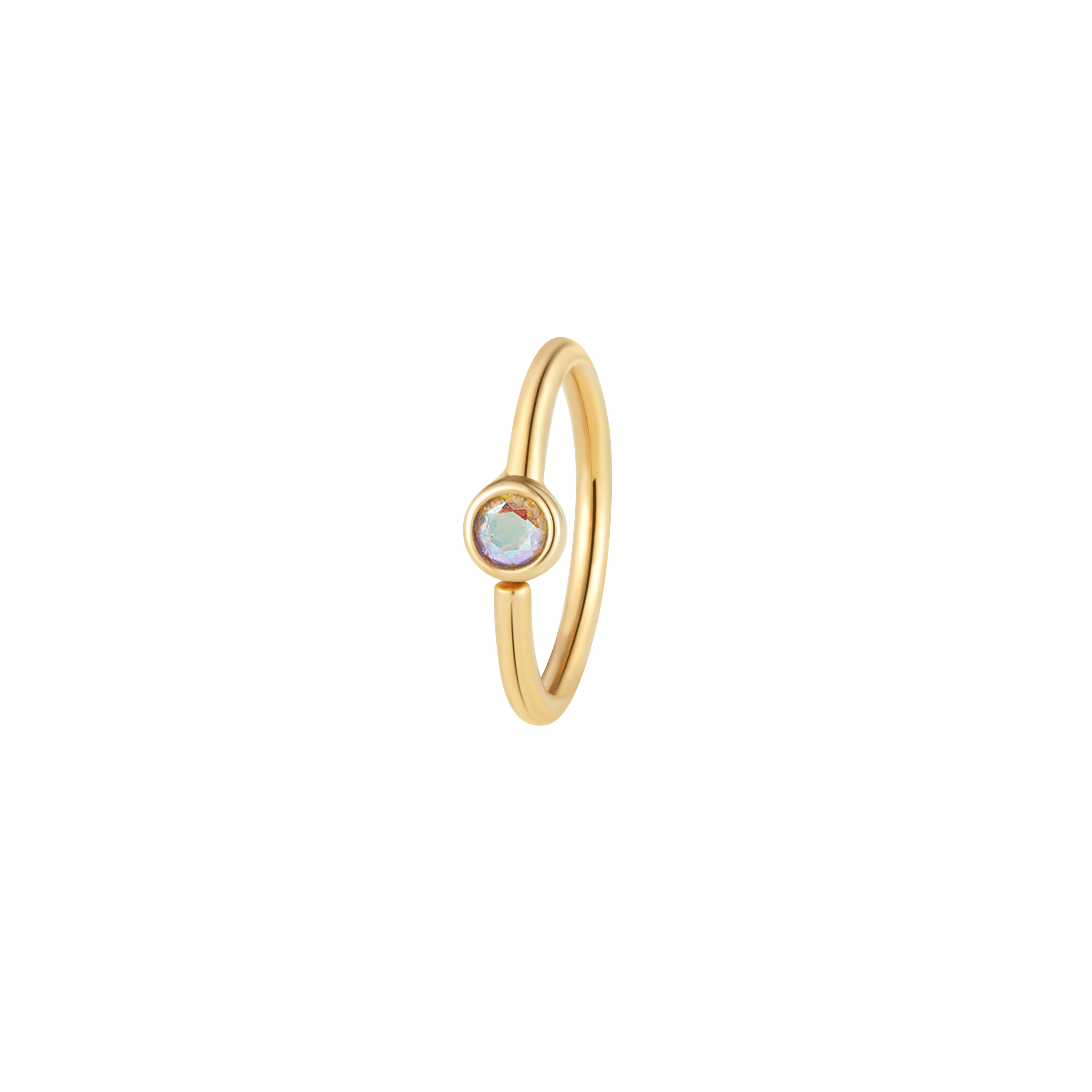 Fixed Bezel Bead Ring 2mm Mercury Mist Topaz - Side Set Facing 4 Fixed Bezel Bead Ring 2mm Mercury Mist Topaz - Side Set Facing