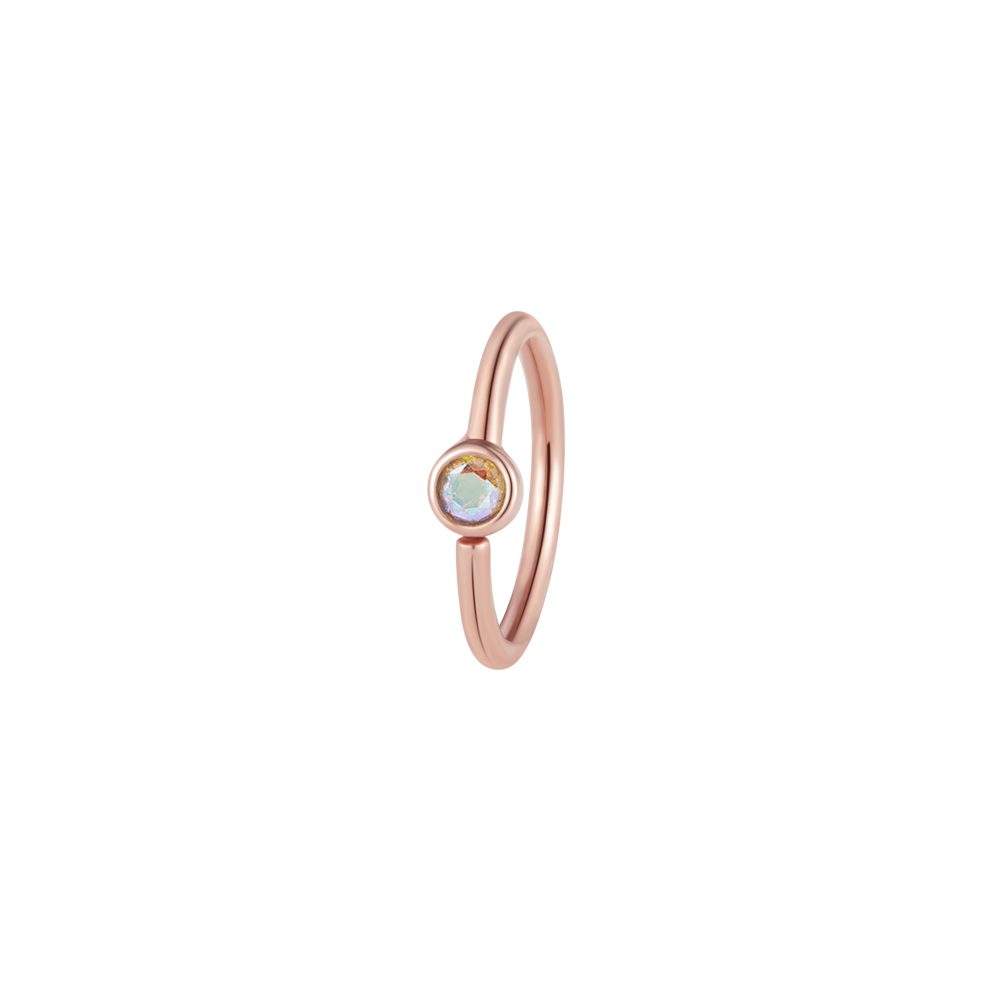 Fixed Bezel Bead Ring 2mm Mercury Mist Topaz - Side Set Facing 6 Fixed Bezel Bead Ring 2mm Mercury Mist Topaz - Side Set Facing