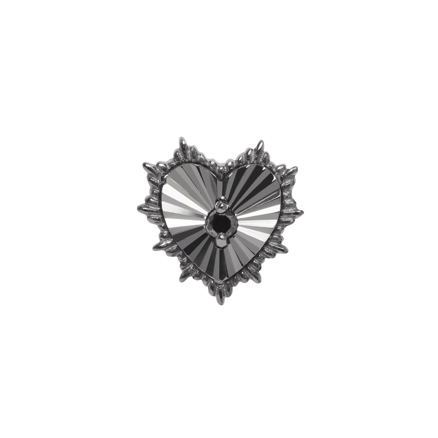 Bad Romance - Black Diamond + Rhodium - Threadless End